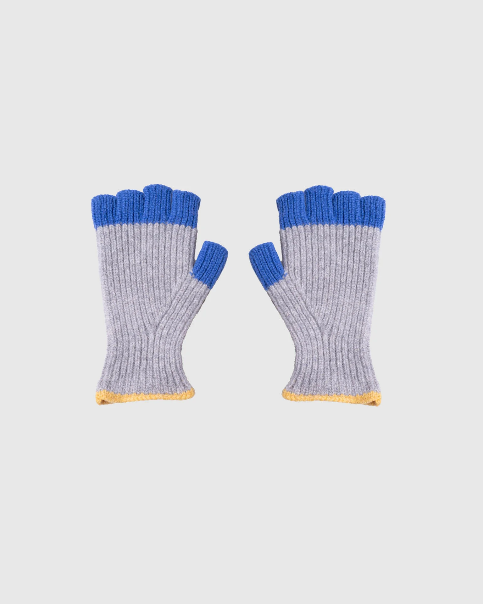 No Fingers In There Ribbed Gloves - Stormy