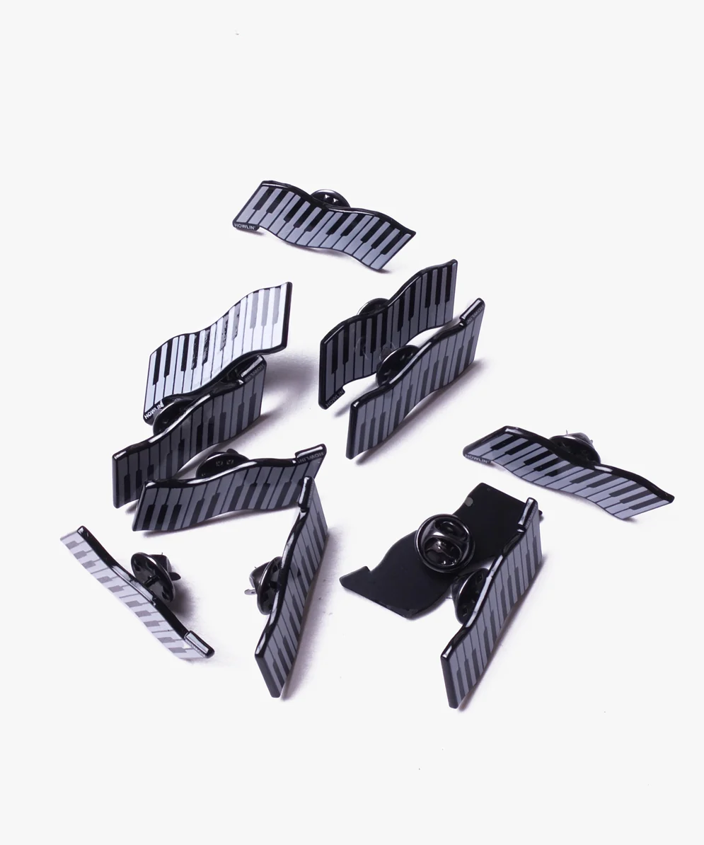 Piano Pin - Black & White