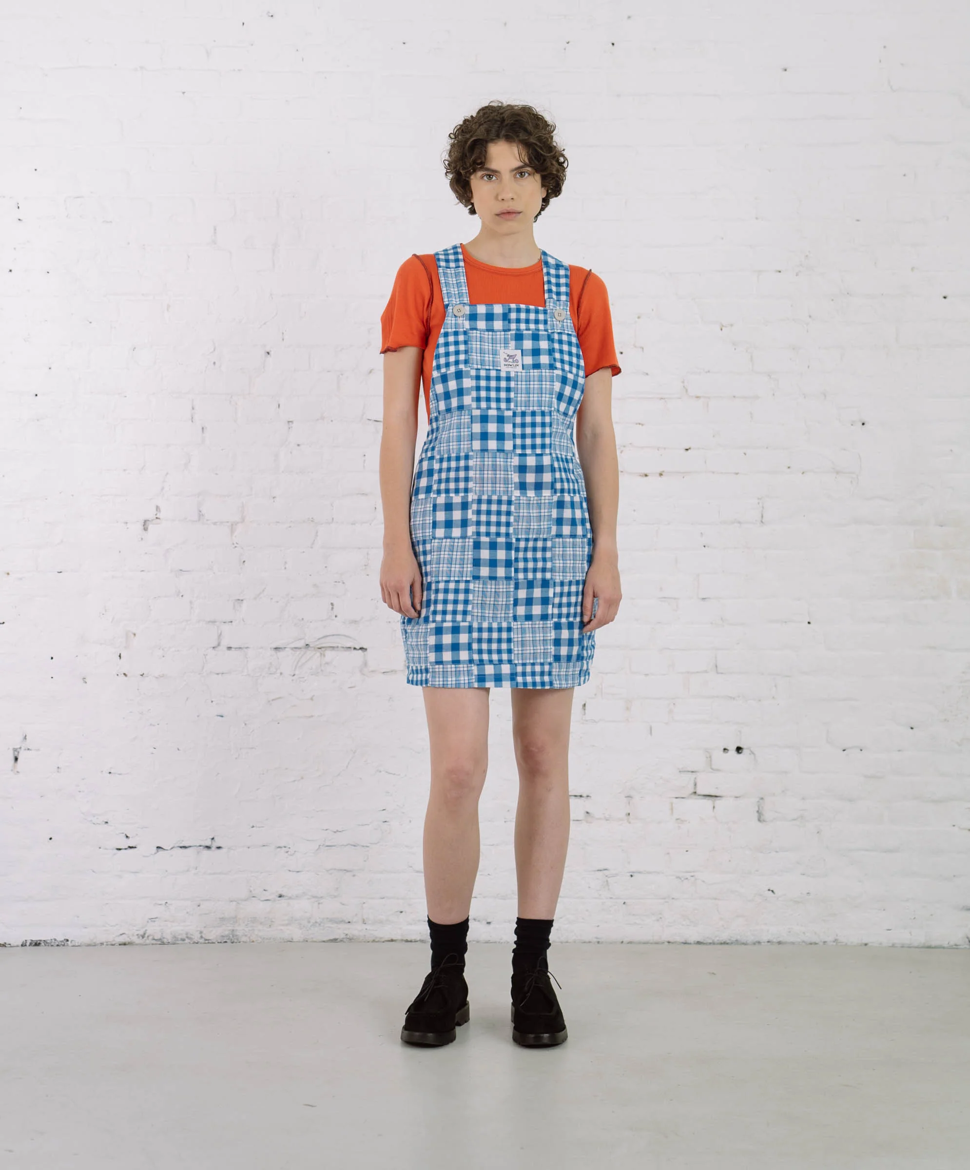 Cosmic Dress - Blue Madras Patchwork (Women)