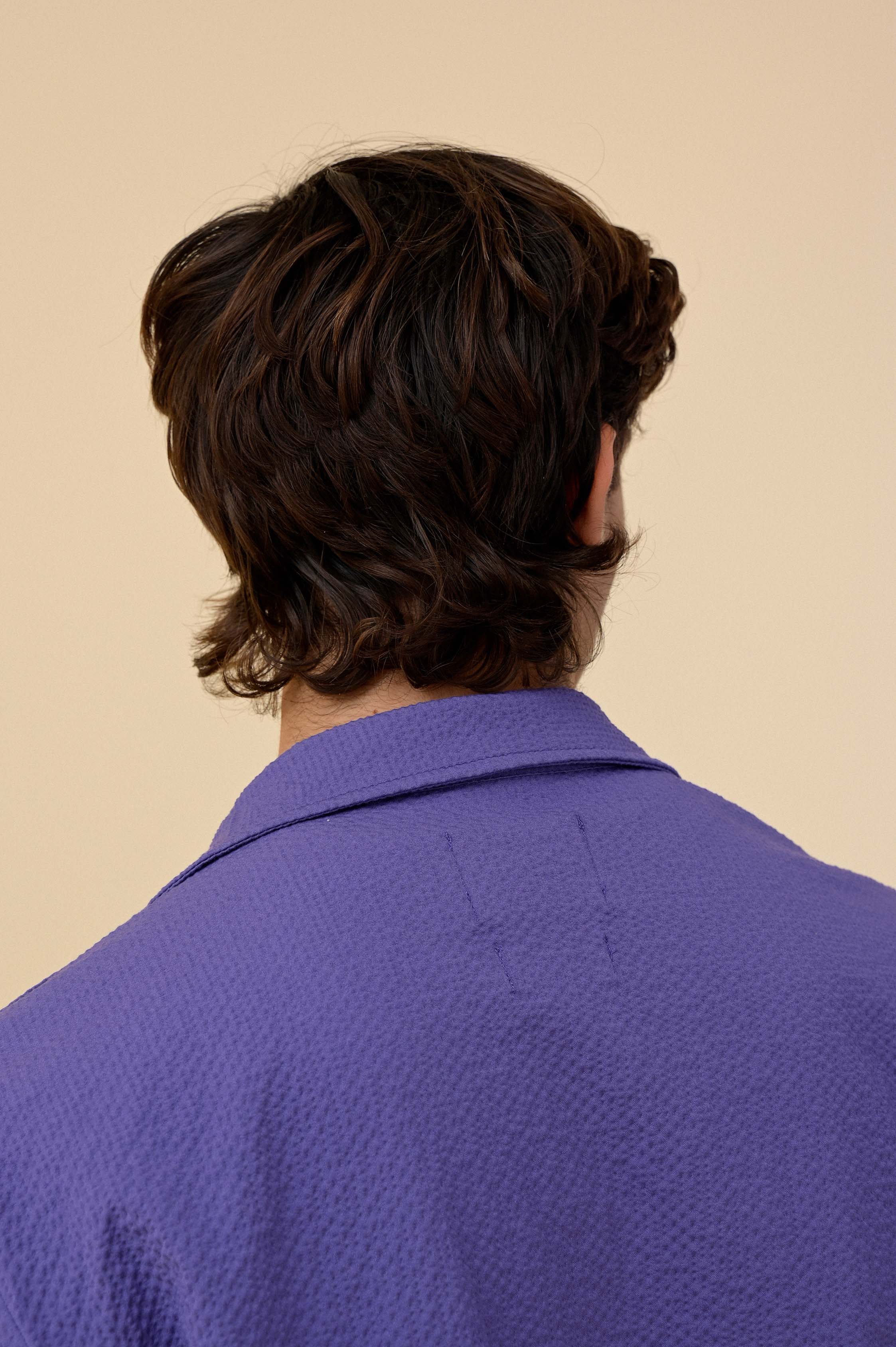 Cocktail Shirt - Purple Seersucker