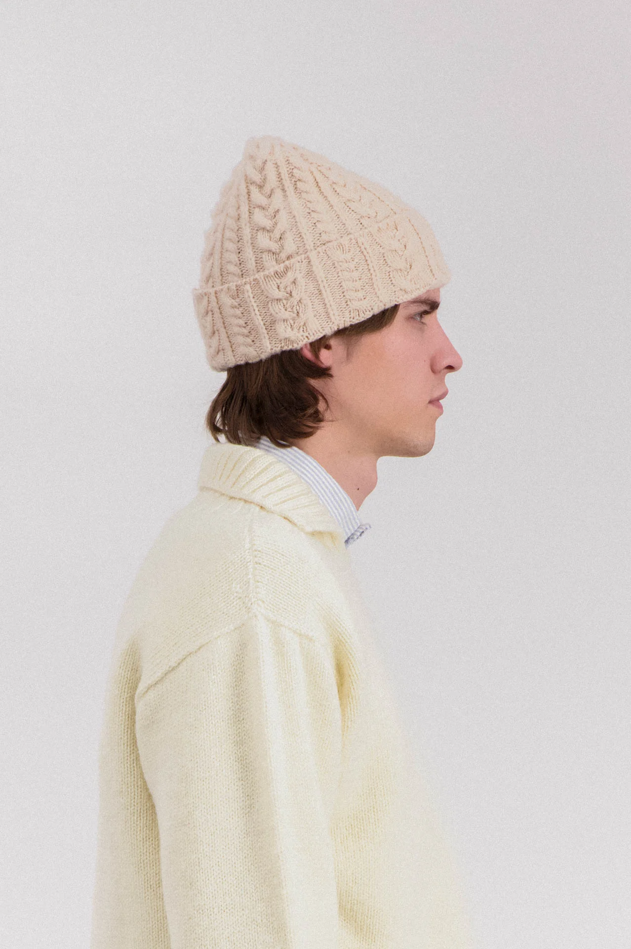 Cable Festival Hat - Oatmilk