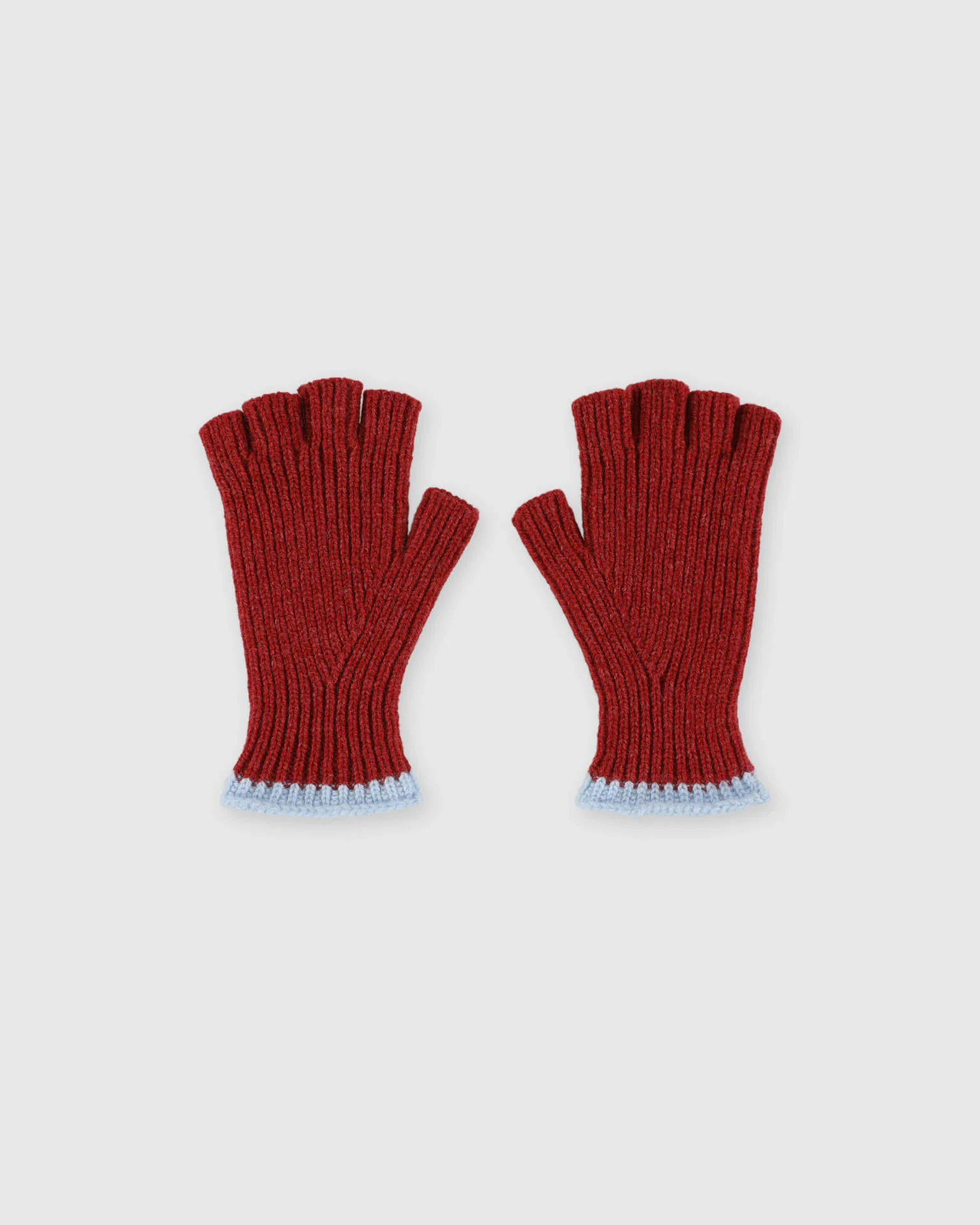 Lost My Fingers Ribbed Gloves - Red Favorite