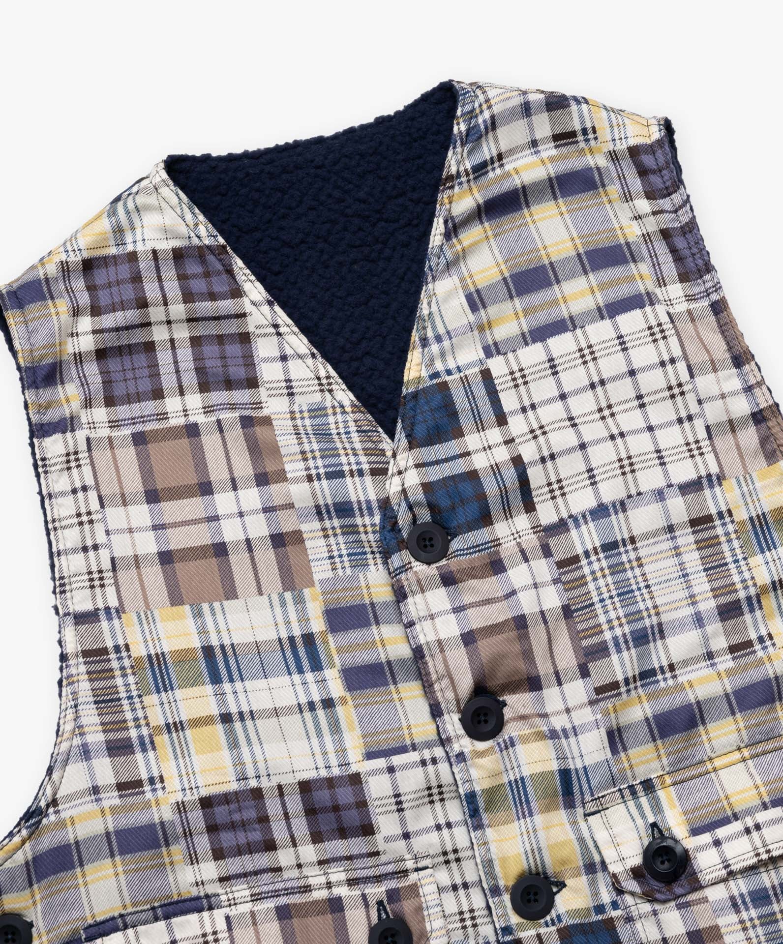 Cosmic Vest - Blue Madras Mix