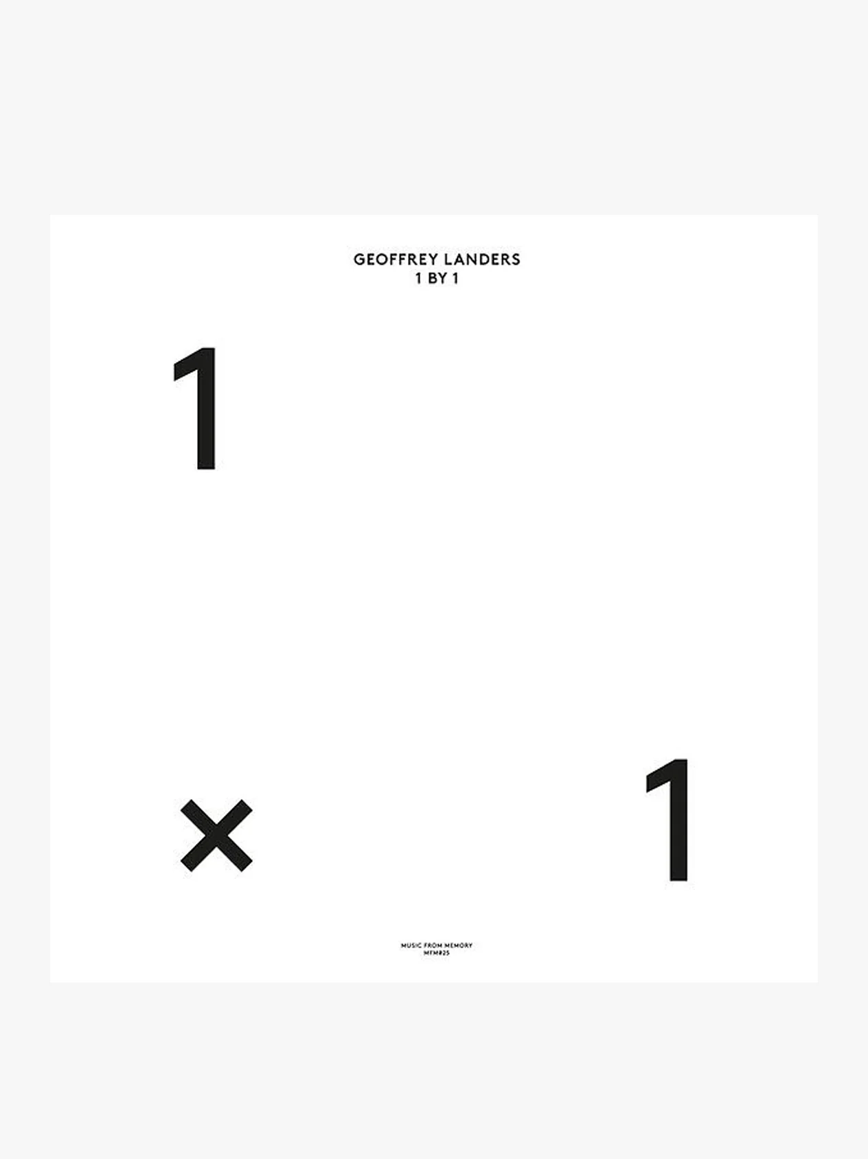 Geoffrey Landers - 1 By 1 2xLP
