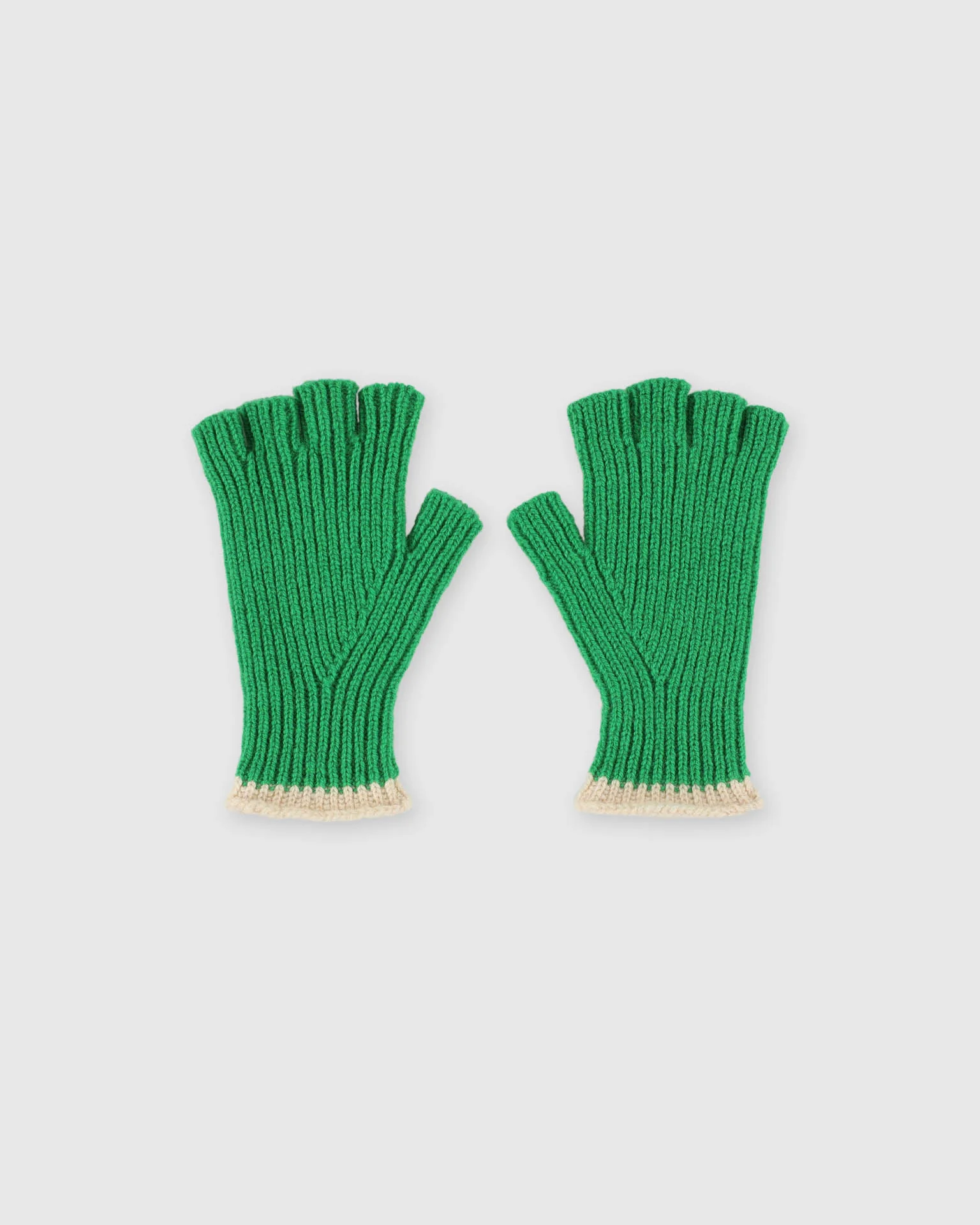 Lost My Fingers Ribbed Gloves - Green Delight