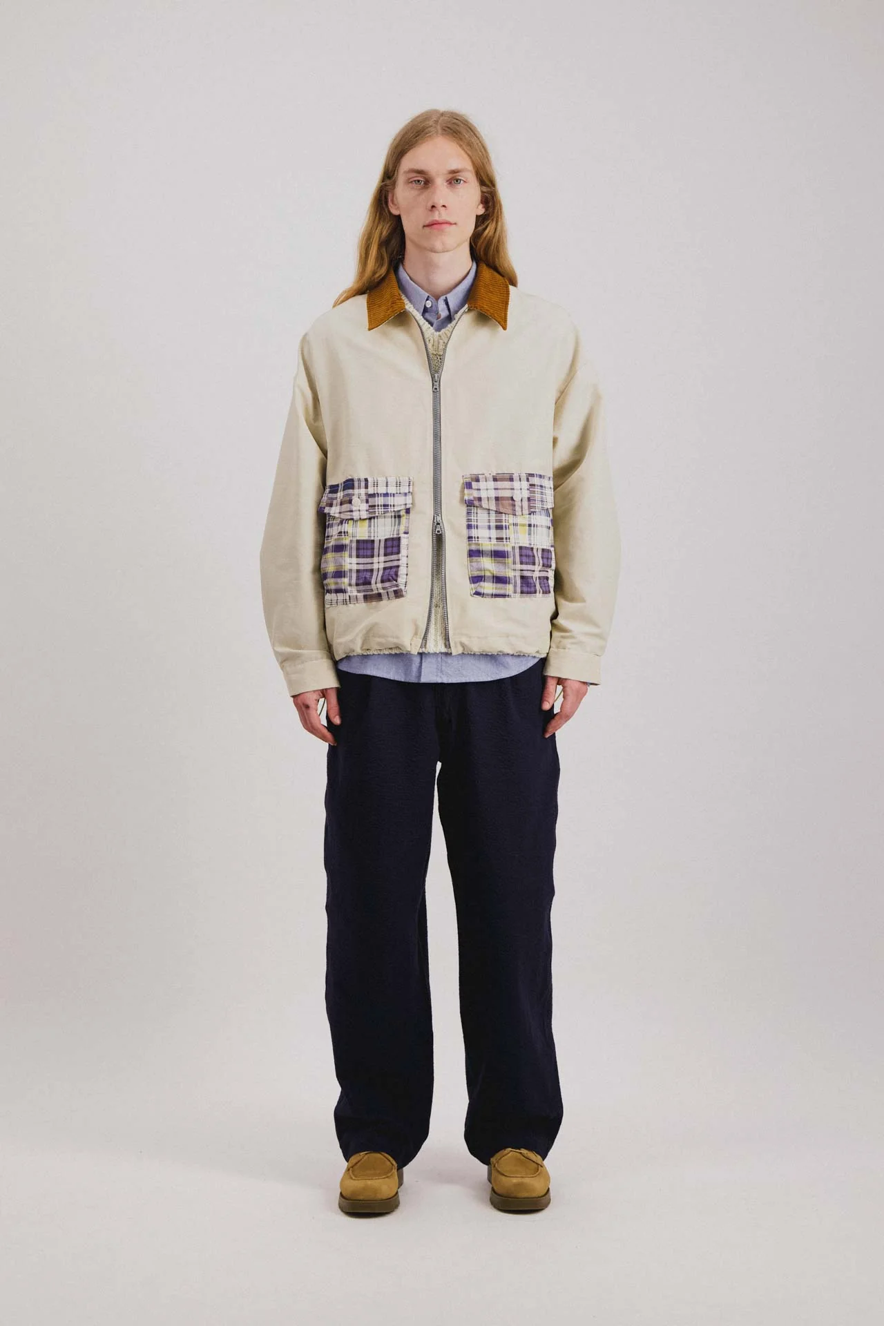 Boxy Swing Jacket - Mixup - Cream Mix