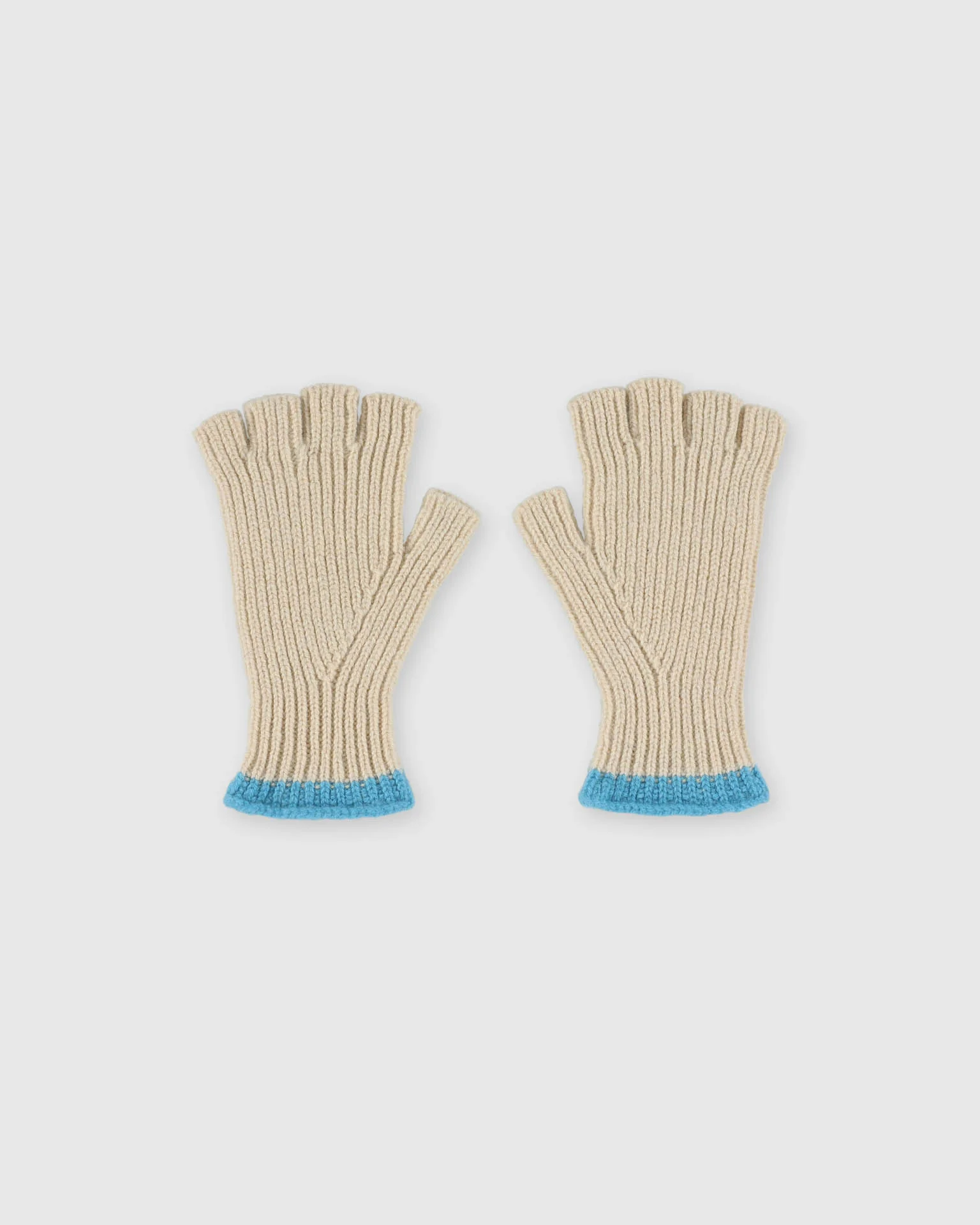 Lost My Fingers Ribbed Gloves - Oatmilk