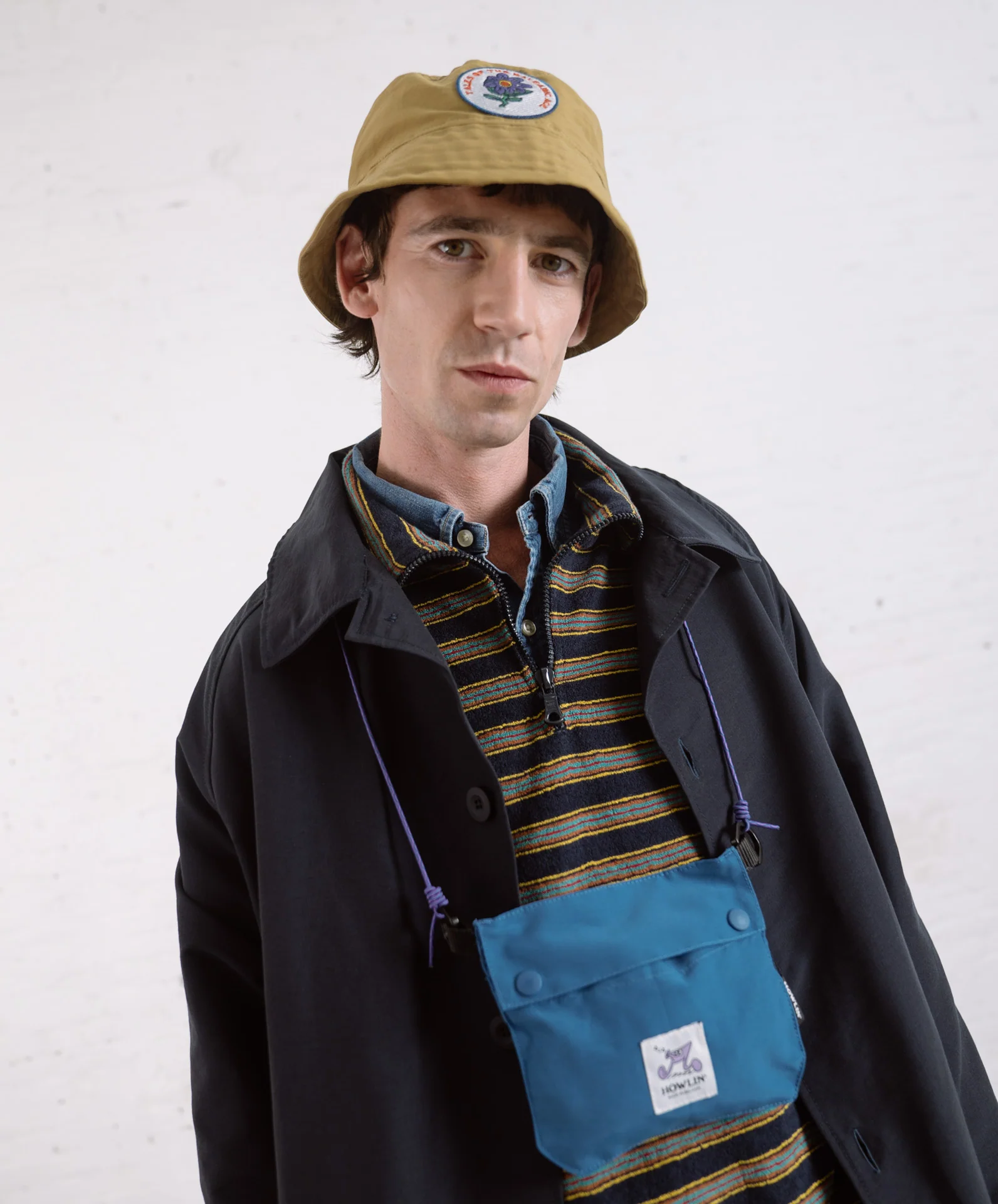 Dream On Dreamer Hat With Patch - Khaki Water Repellent Nylon