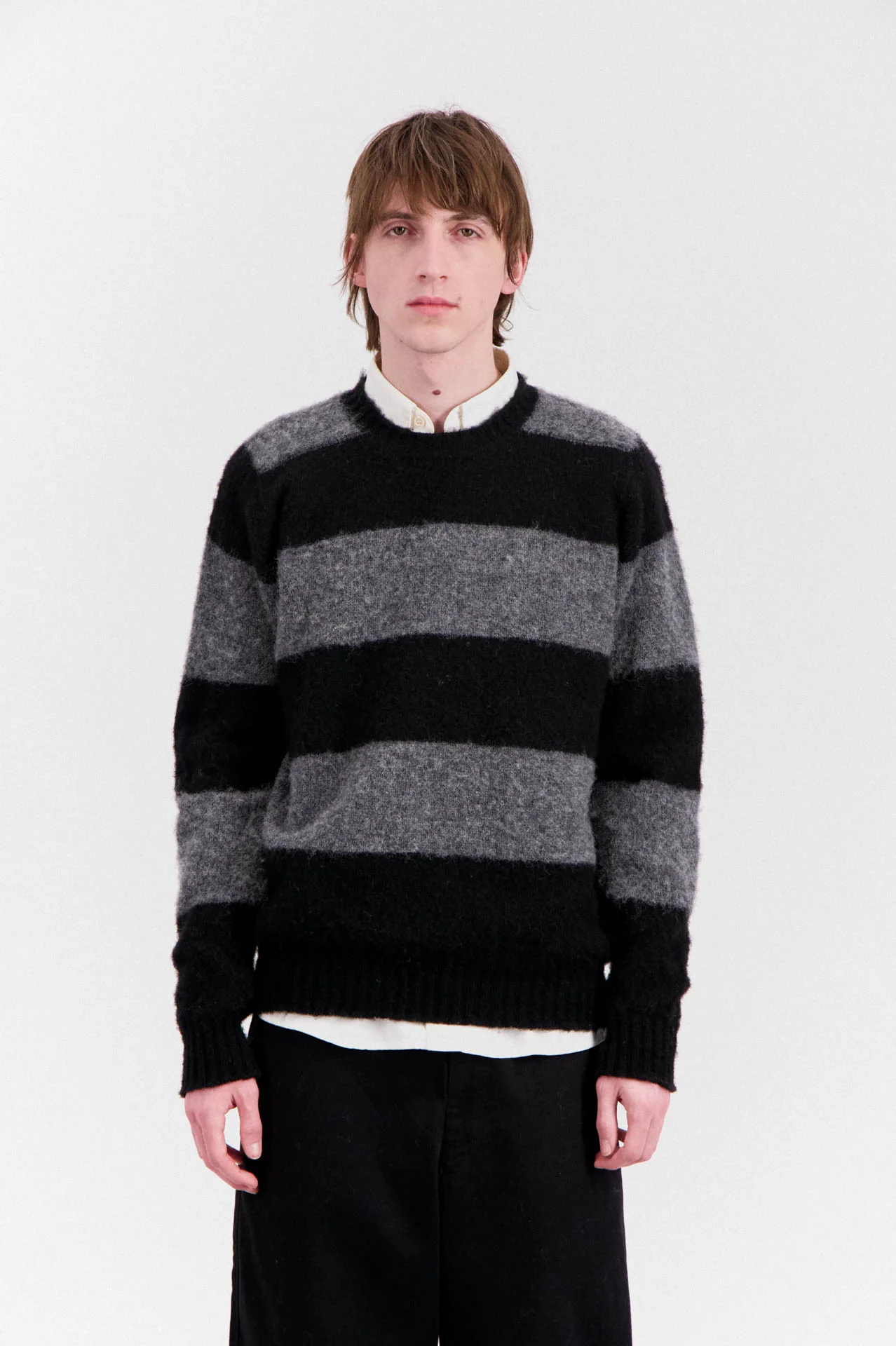 Shaggy Bear - Chunky Stripes - Blackish