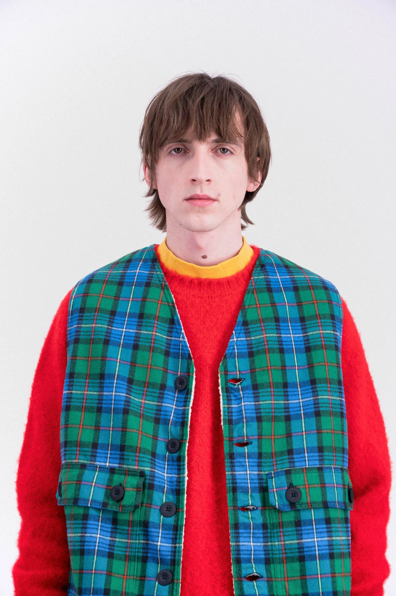 Cosmic Vest - Tartan - Blue