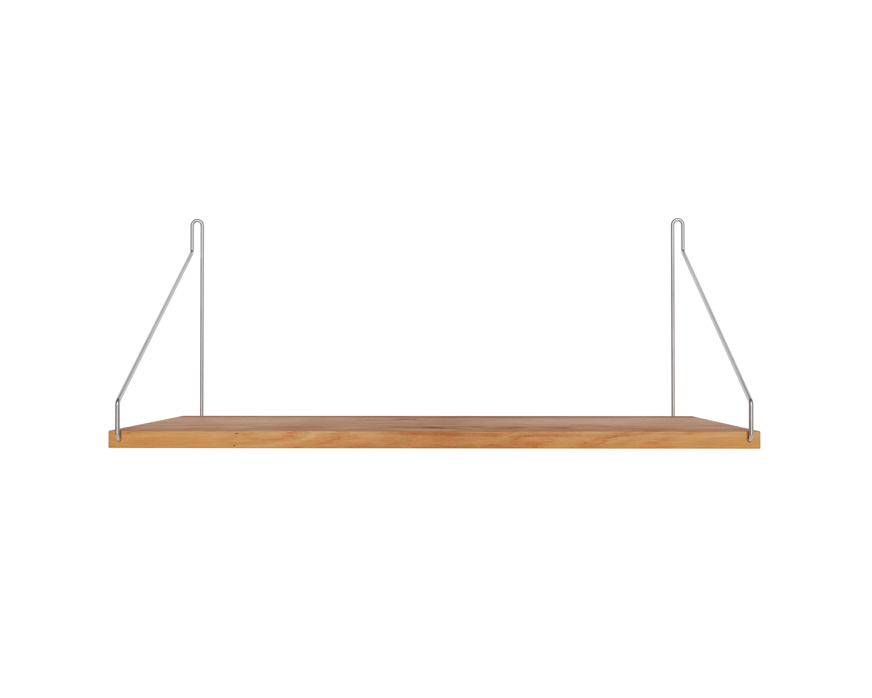 Single Shelf | Natural Oak / Stainless Steel | D27 / W60
