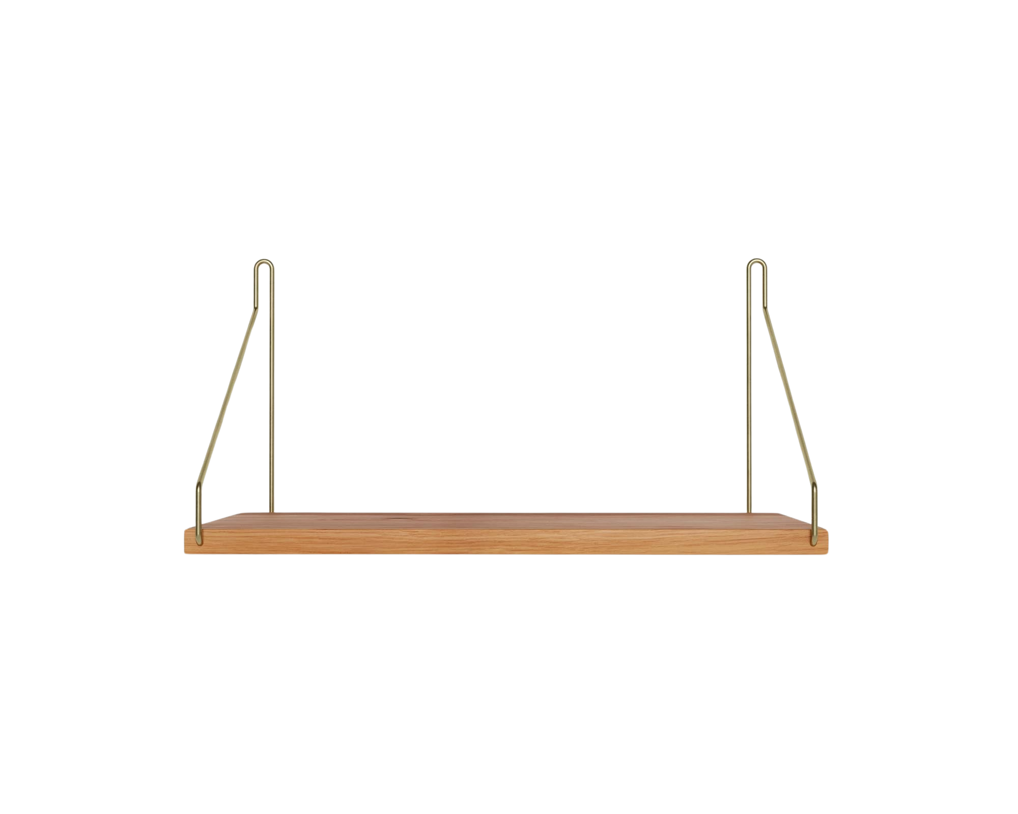 Single Shelf | Natural Oak / Brass | D20 / W40
