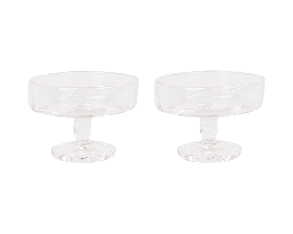 0405 Stem Glass Set of Two | Clear | Wide