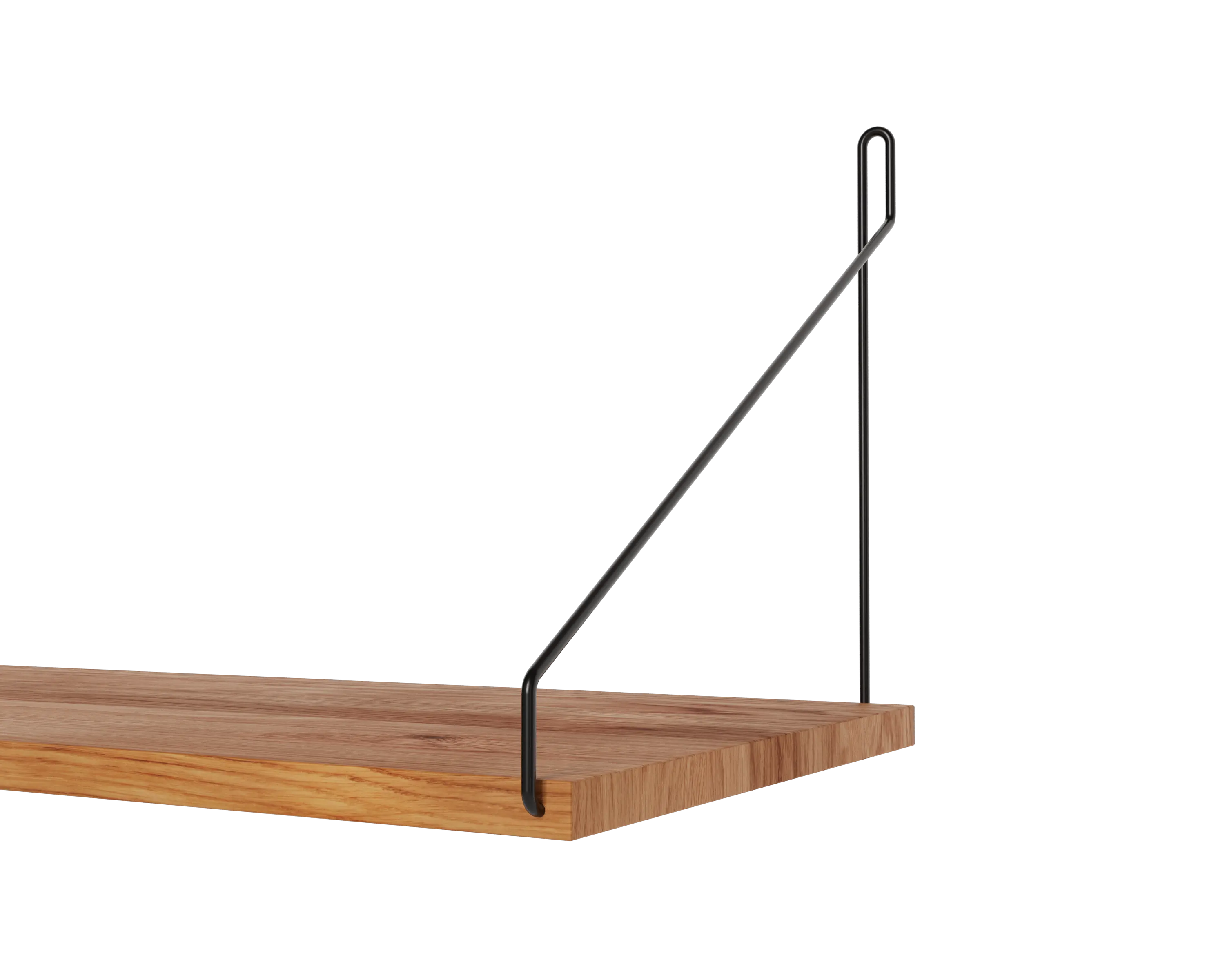 Single Shelf | Natural Oak / Black | D27 / W80