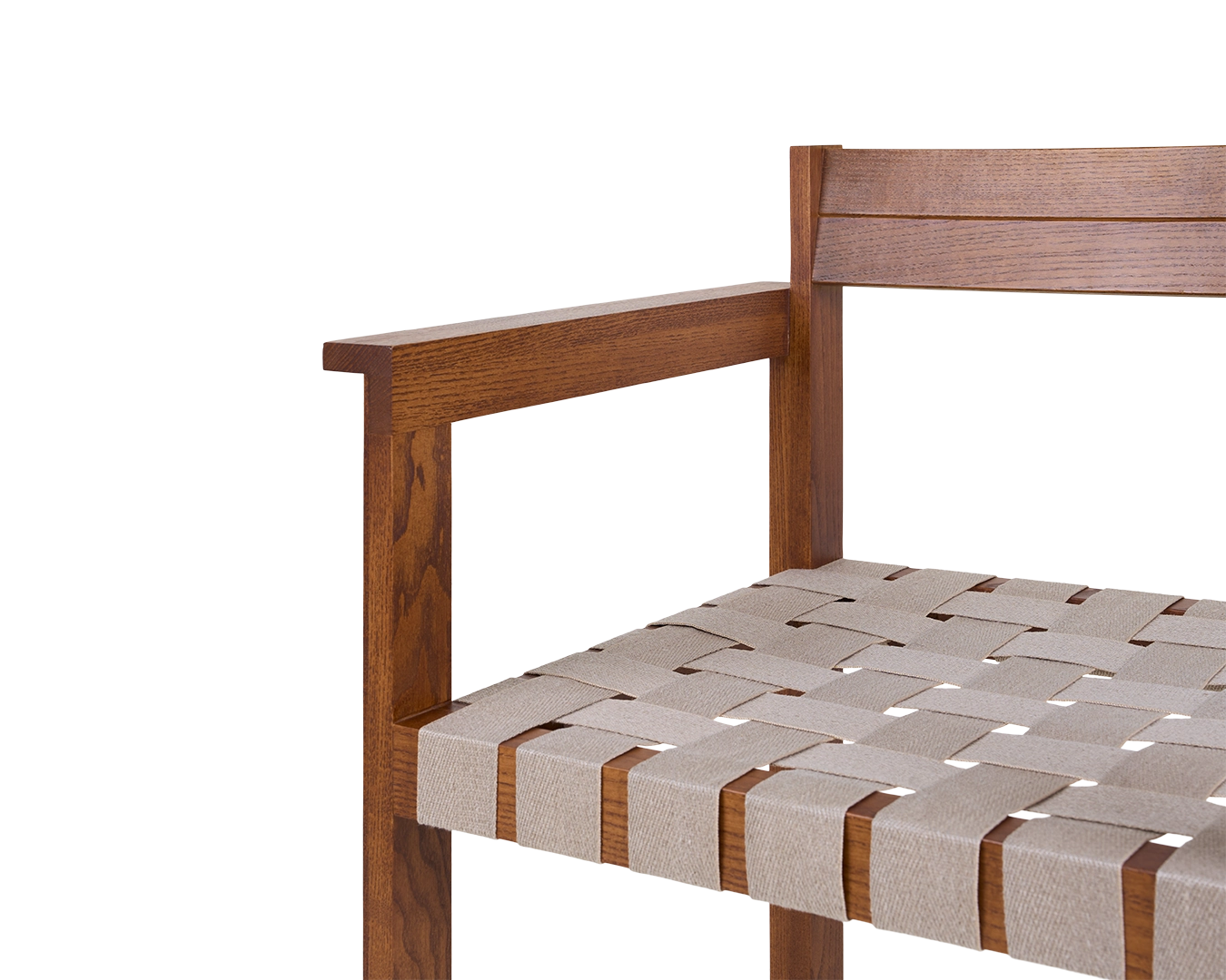 Symmetry Armrest Chair | Honey Ash Wood / Oat Fabric