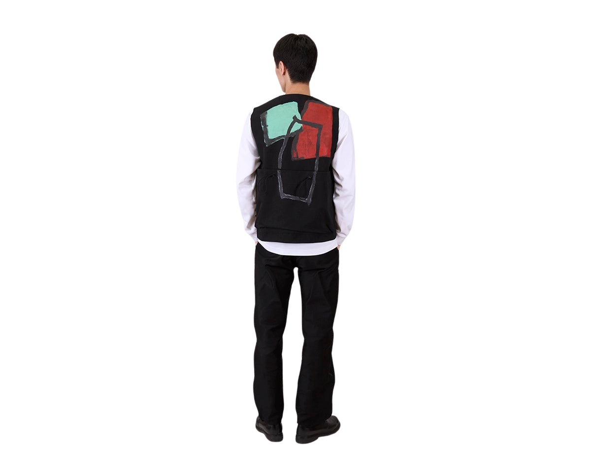 Toogood x FRAMA | Roper Gilet | Painted Cotton Green + Red