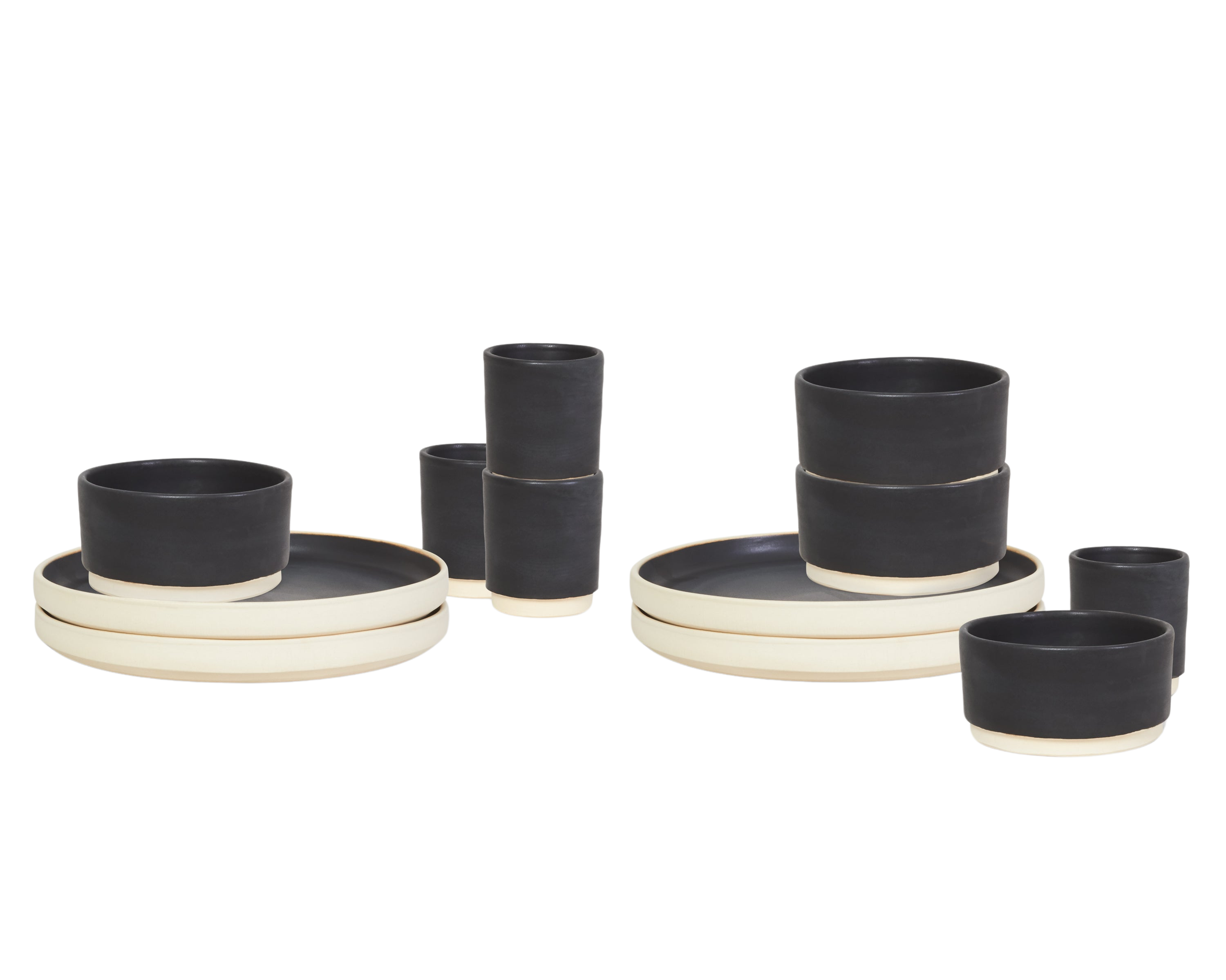 Otto Ceramic Tableware Set I Dinner | Black