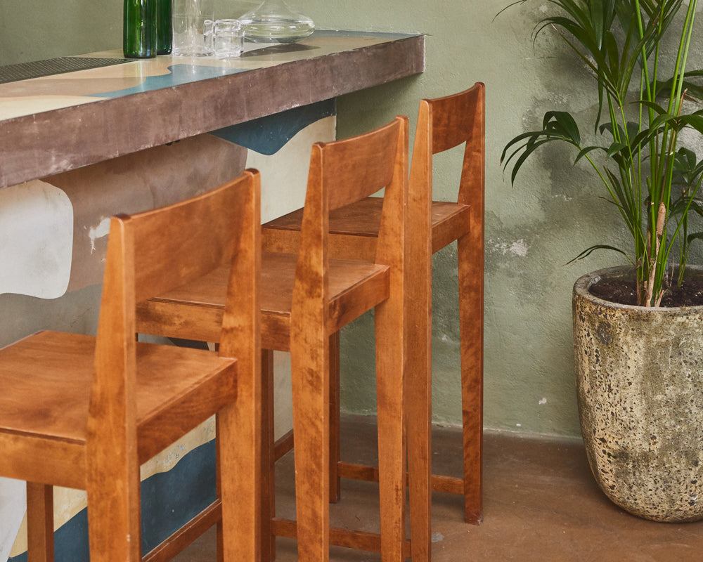 Bar Chair 01 | Warm Brown Birch | H76