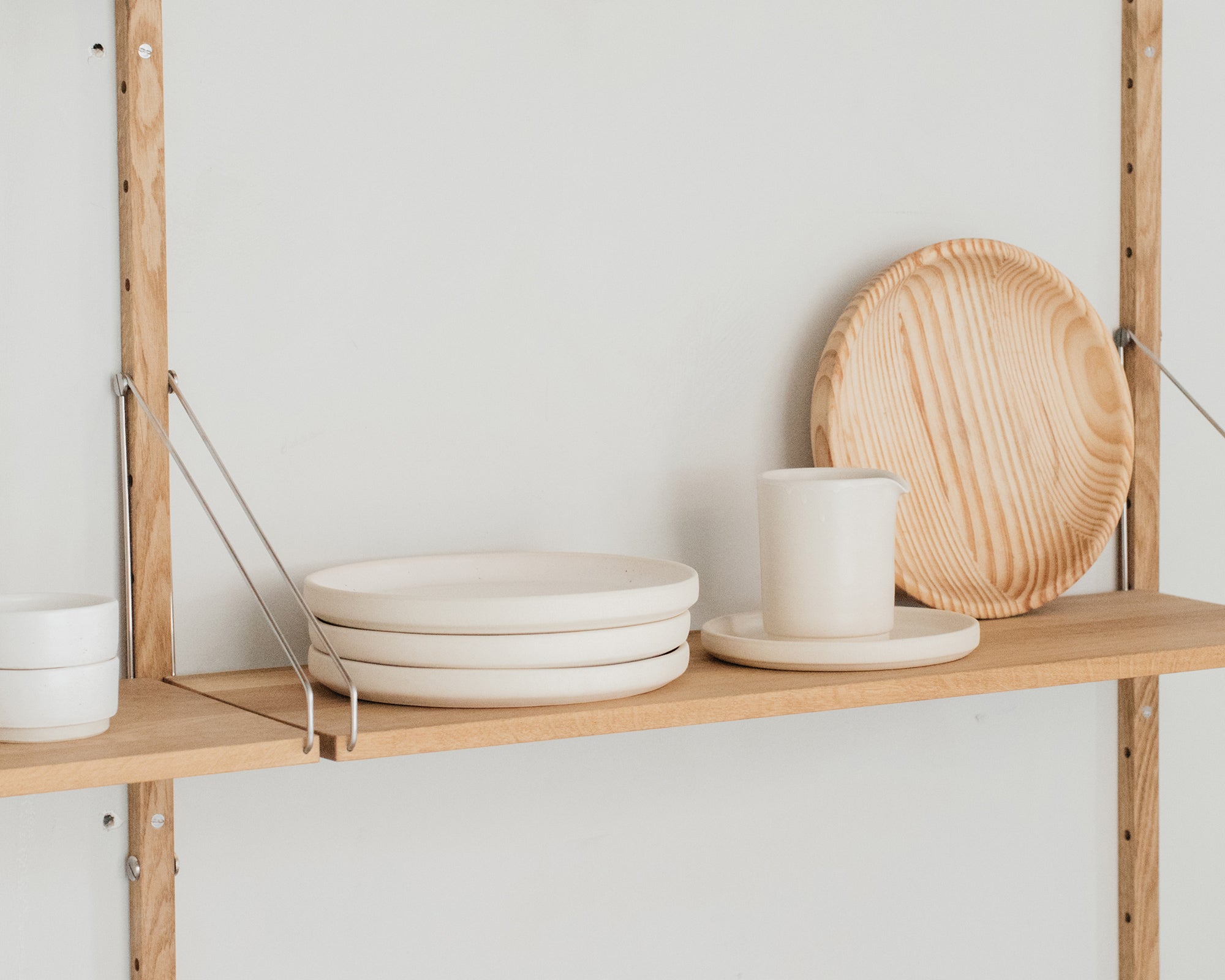 Otto Ceramic Plate Set of Two | White | Large