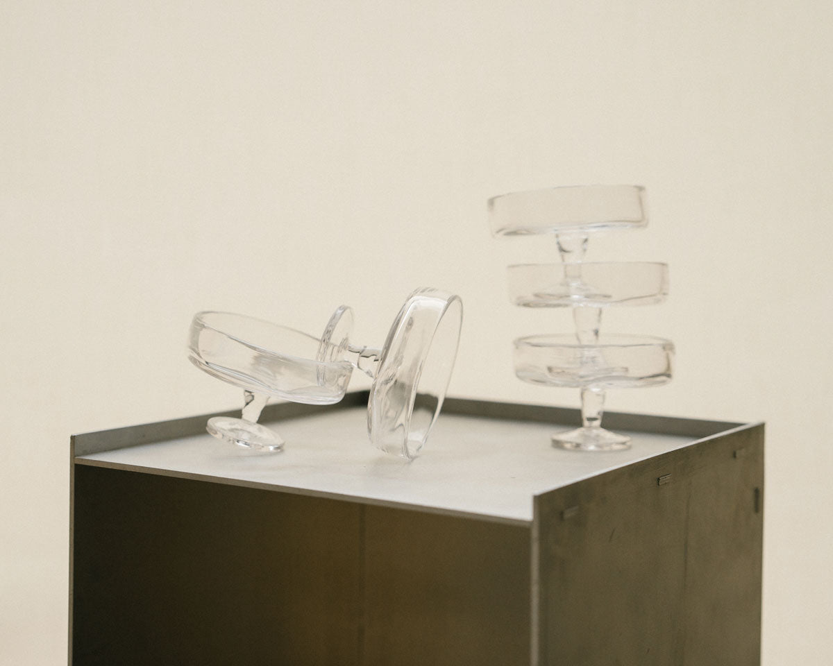 0405 Stem Glass Set of Four | Clear | Wide