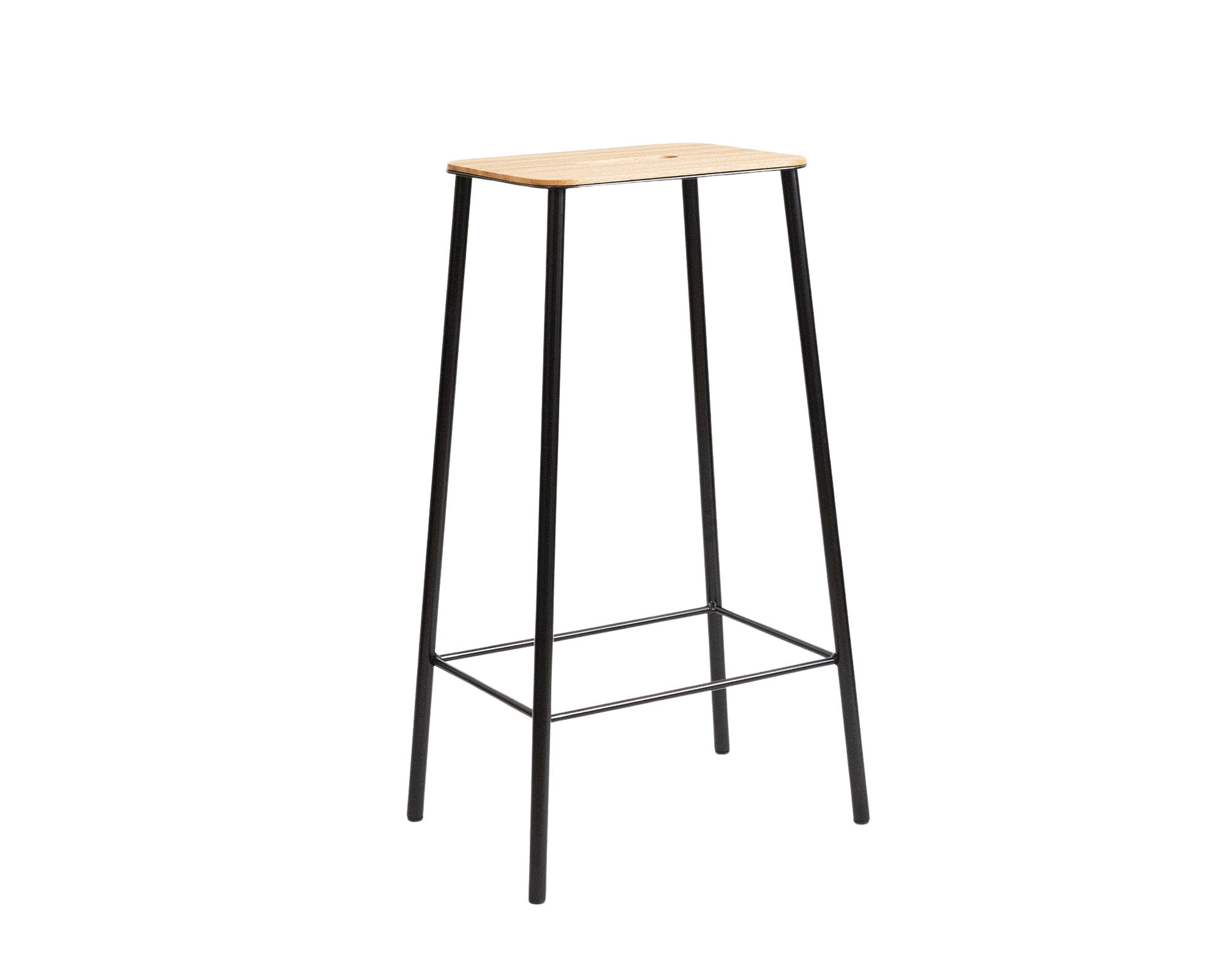 Adam Stool | Black / Oak | H76