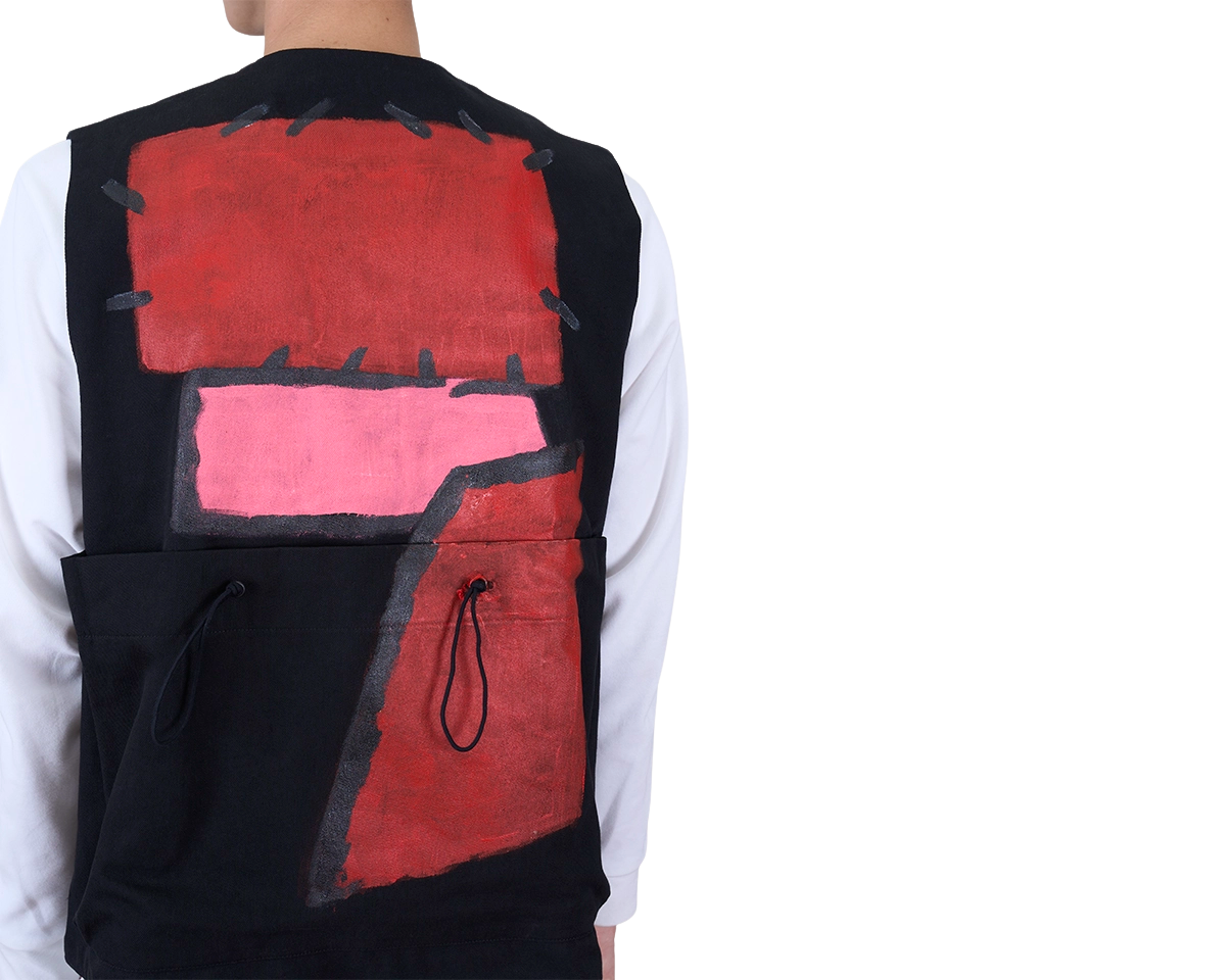 Toogood x FRAMA | Roper Gilet | Painted Cotton Red + Pink