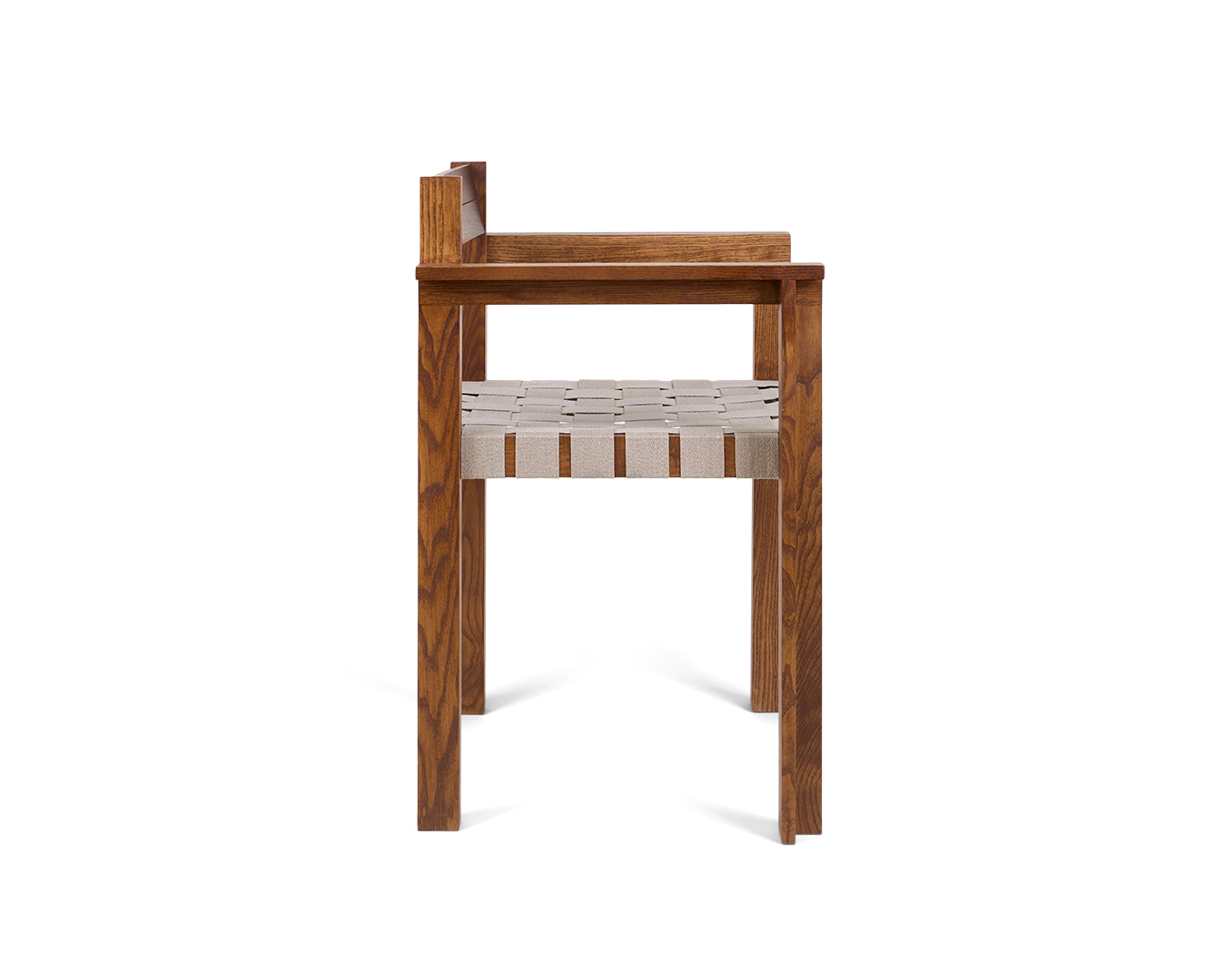 Symmetry Armrest Chair | Honey Ash Wood / Oat Fabric