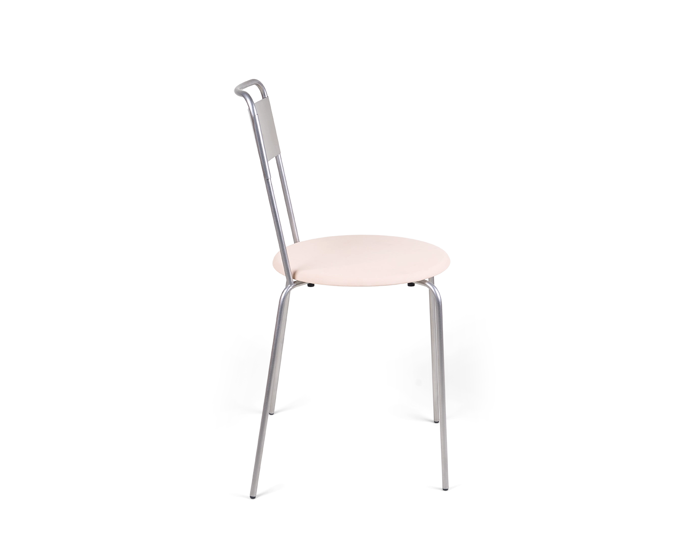 Petit Rond Chair | Stainless Steel / Natural Leather