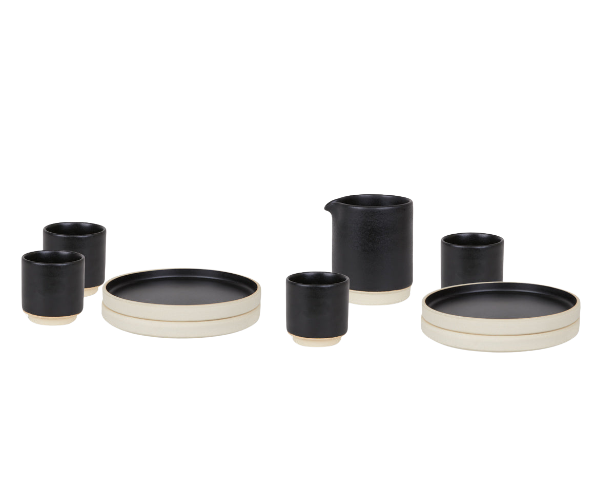 Otto Ceramic Tableware Set I Lunch | Black