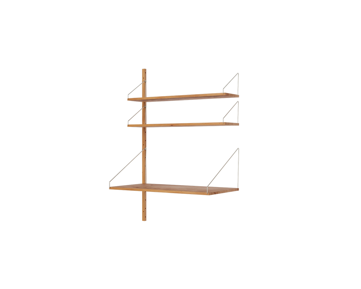 Shelf Library Add-on Desk Section | Natural Oak | H114.8 / W80