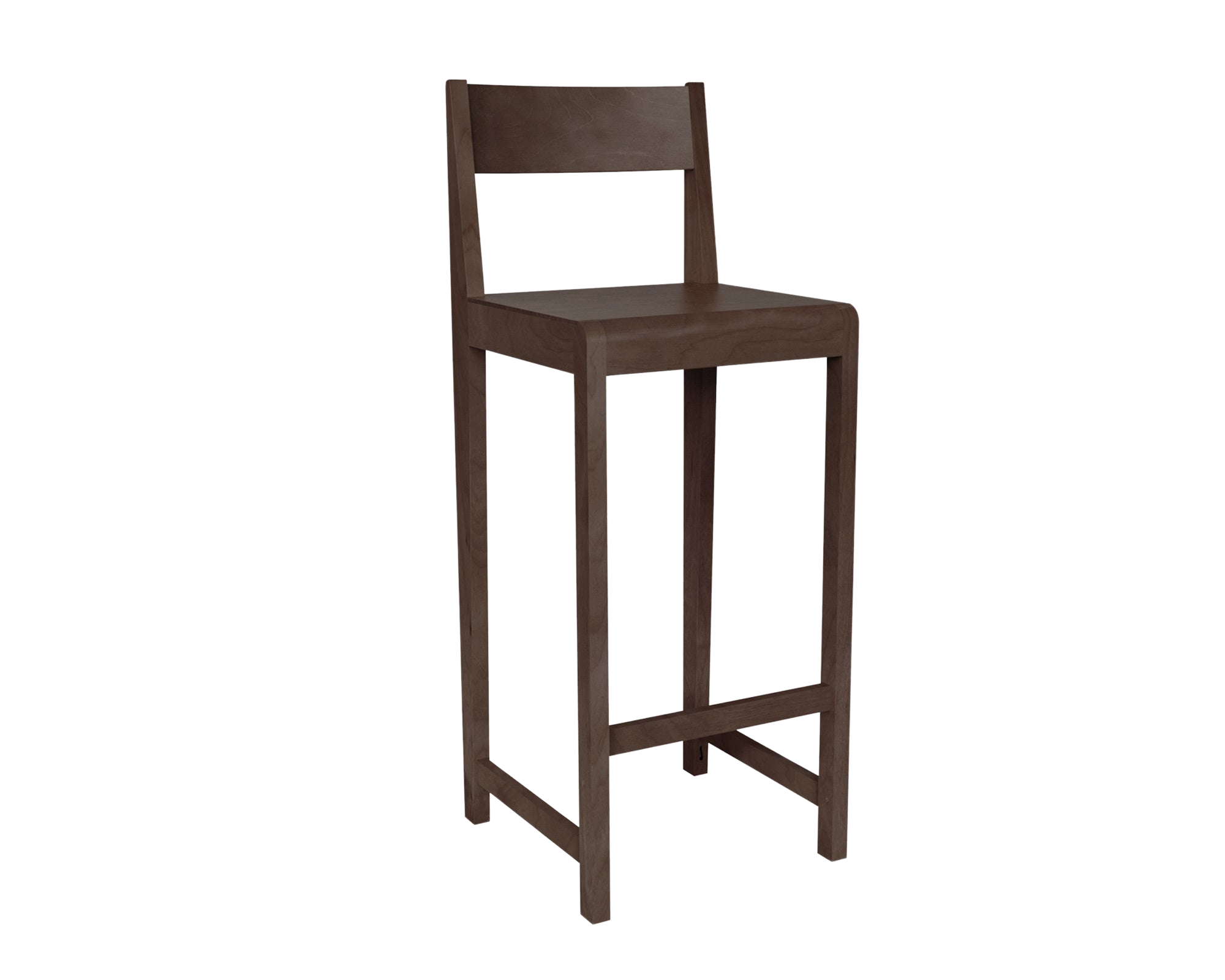 Bar Chair 01 | Dark Brown Birch | H76