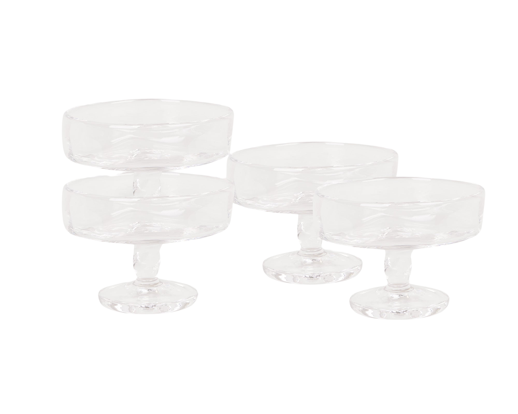 0405 Stem Glass Set of Four | Clear | Wide