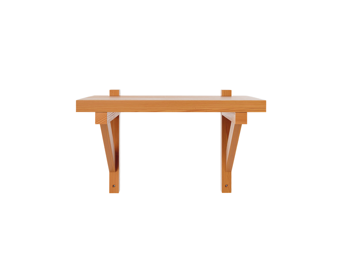 Bracket Shelf | Warm Brown Pine | Small