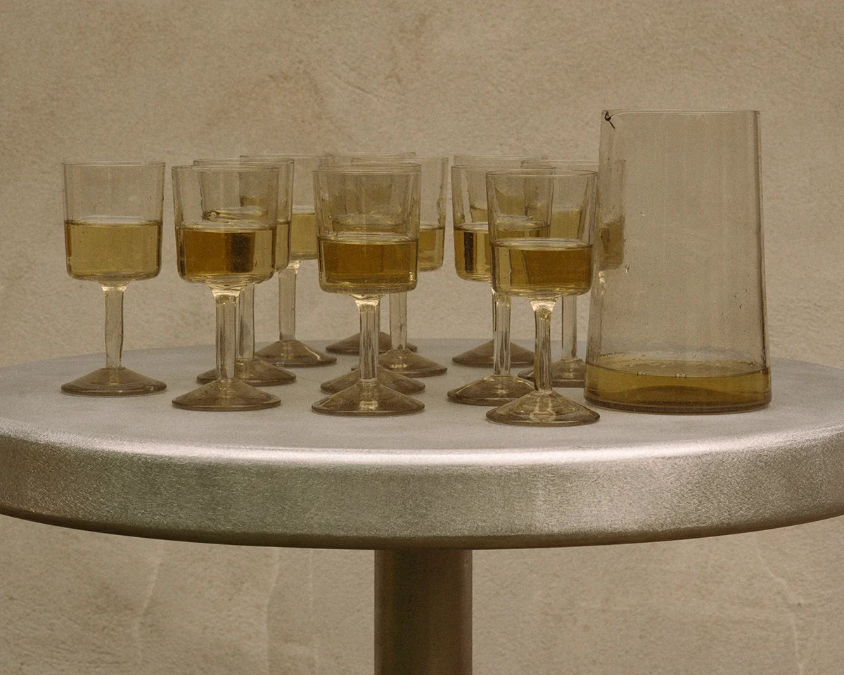 Isle Stem Glass Set of Two | Light Smoke