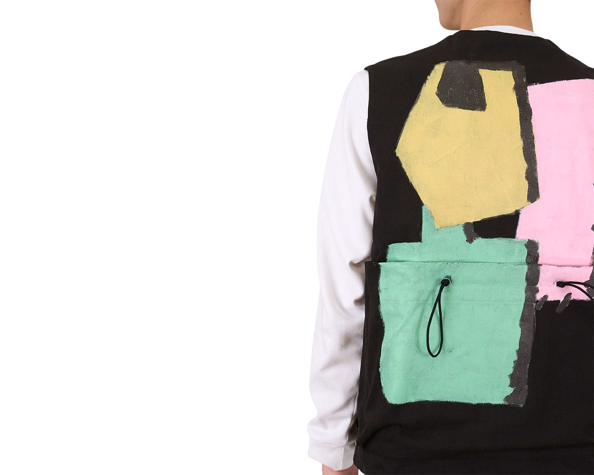 Toogood x FRAMA | Roper Gilet | Painted Cotton Yellow + Green + Pink