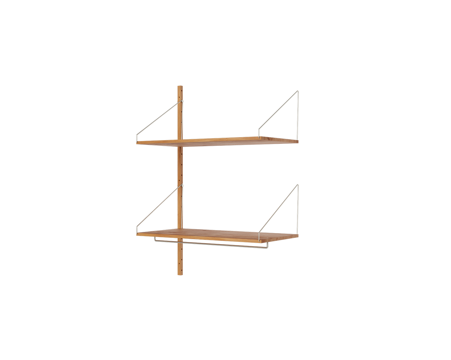 Shelf Library Add-on Hanger Section | Natural Oak | H114.8 / W80