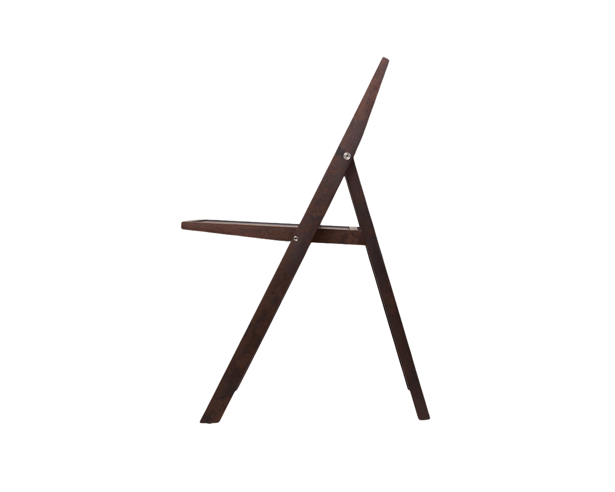 Folding Flat Chair | Dark Brown Birch
