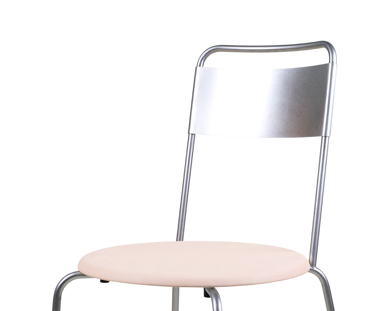 Petit Rond Chair | Stainless Steel / Natural Leather