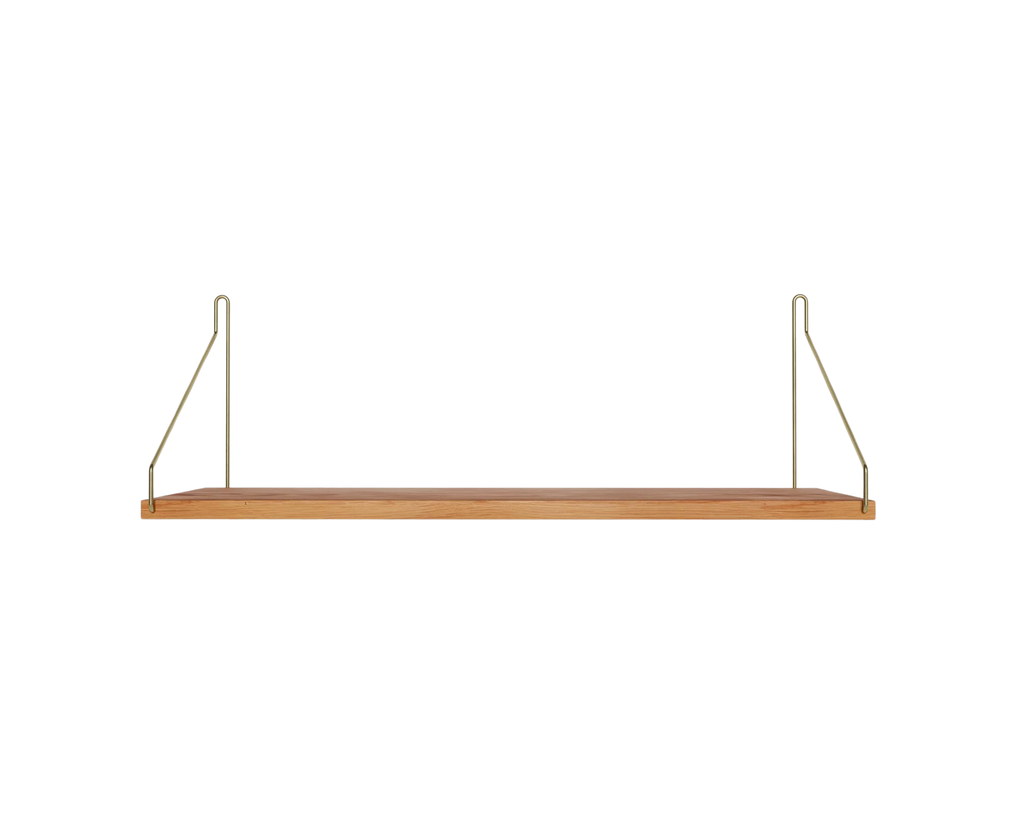 Single Shelf | Natural Oak / Brass | D20 / W60