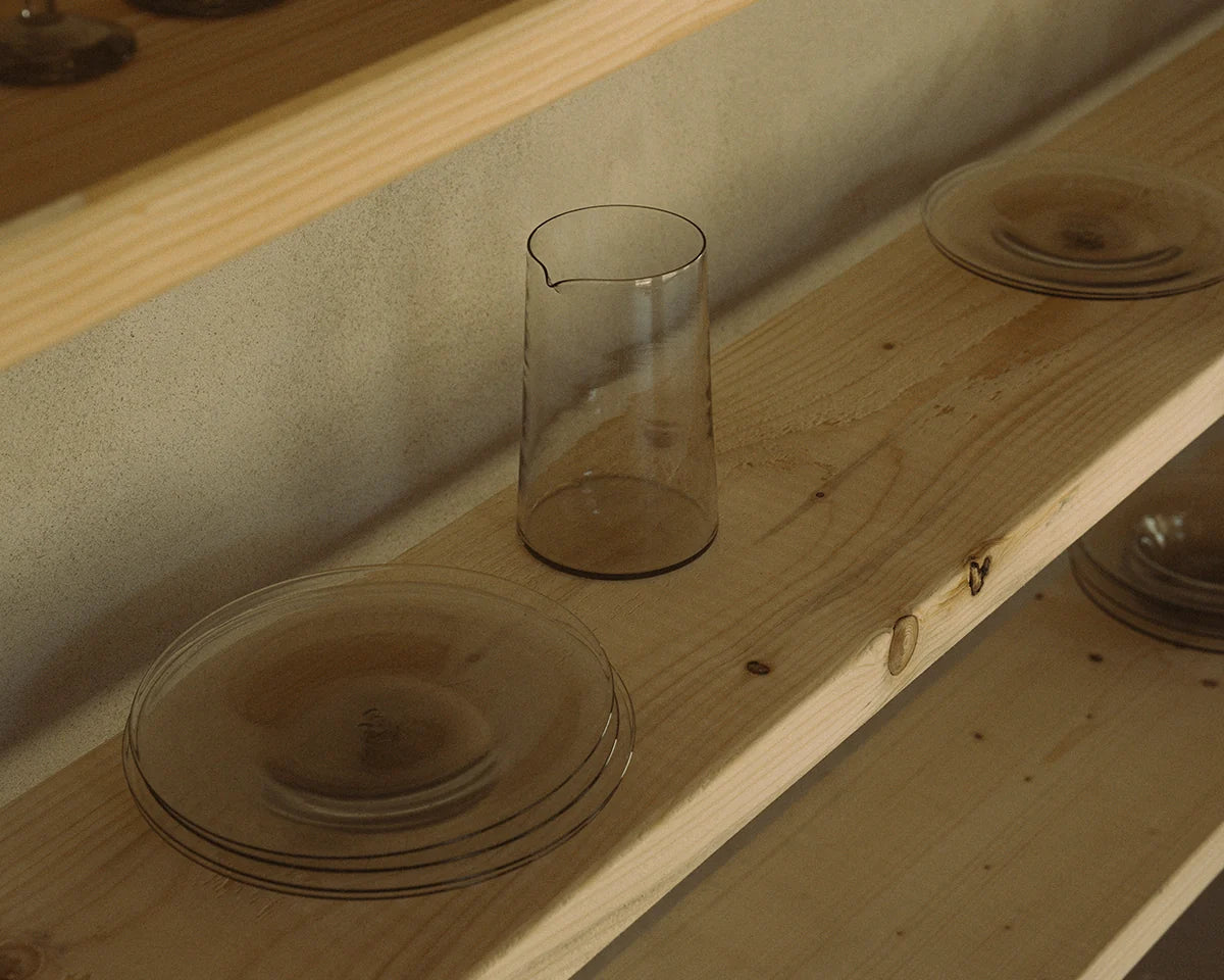 Isle Glass Pitcher | Light Smoke