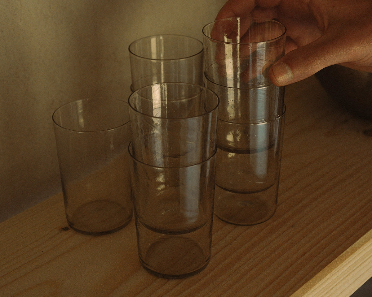 Isle Glass Set of Two | Light Smoke