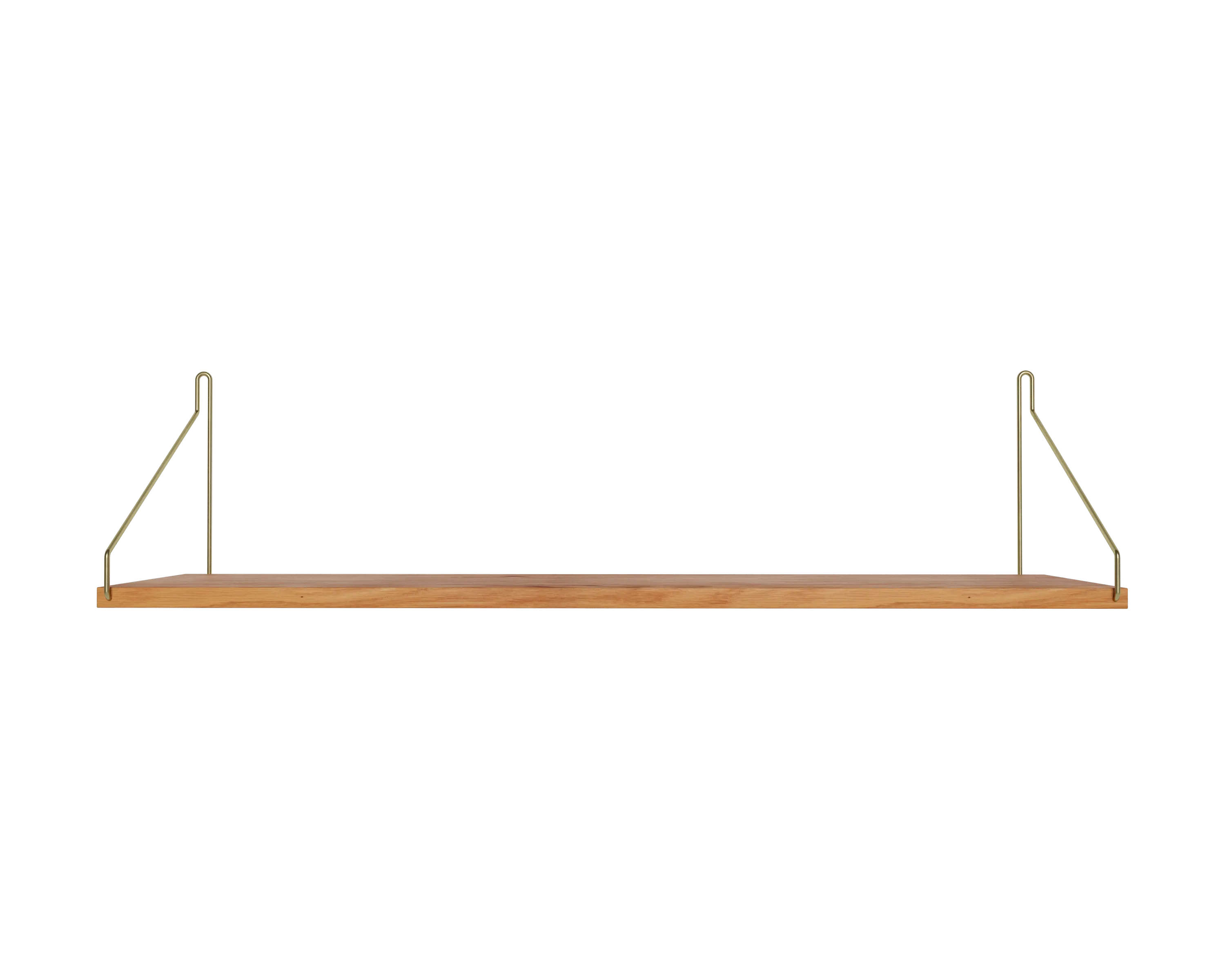Single Shelf | Natural Oak / Brass | D20 / W80