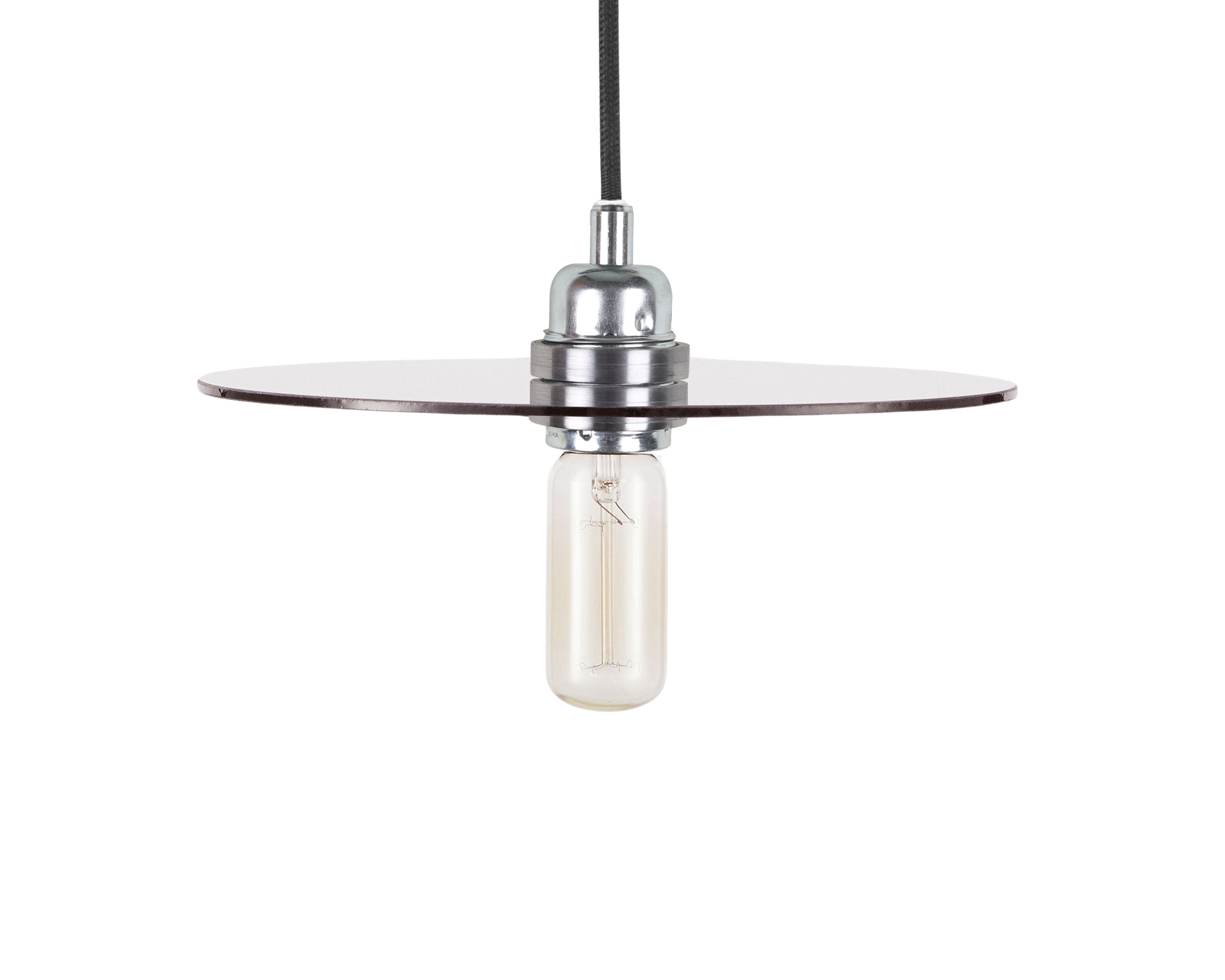 Circle Shade | Smoked Glass / Steel | Medium