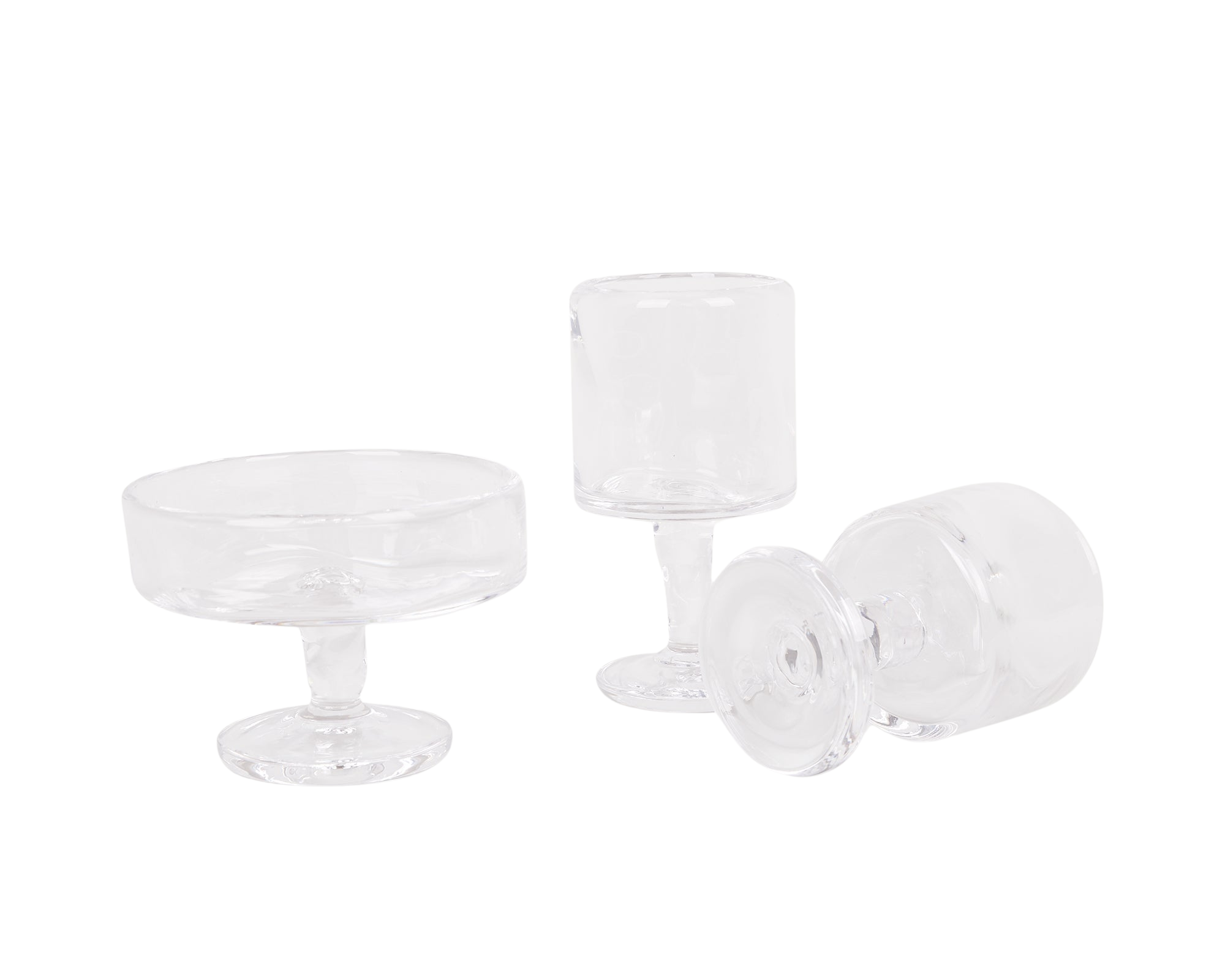 0405 Stem Glass Set of Two | Clear | Wide