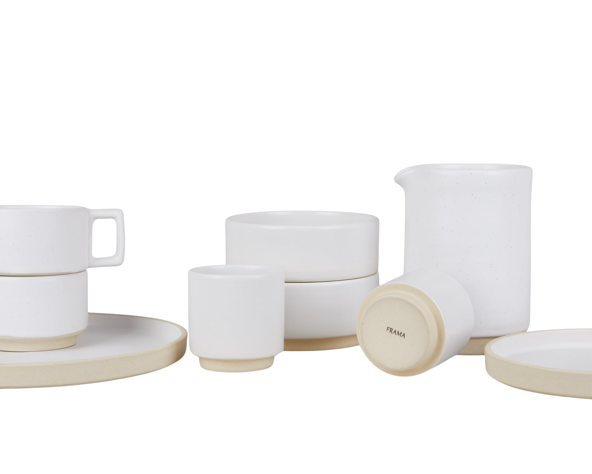 Otto Ceramic Bowls Set of Two | White | Medium