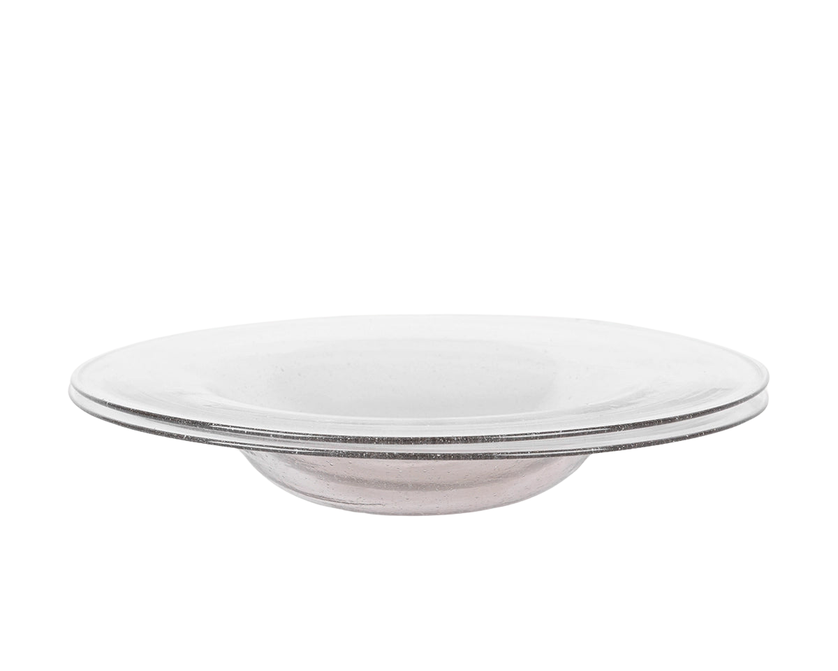 Isle Glass Shallow Bowl Set of Two | Light Smoke