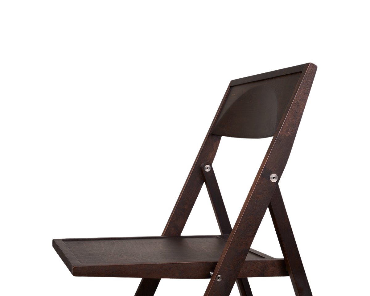 Folding Flat Chair | Dark Brown Birch