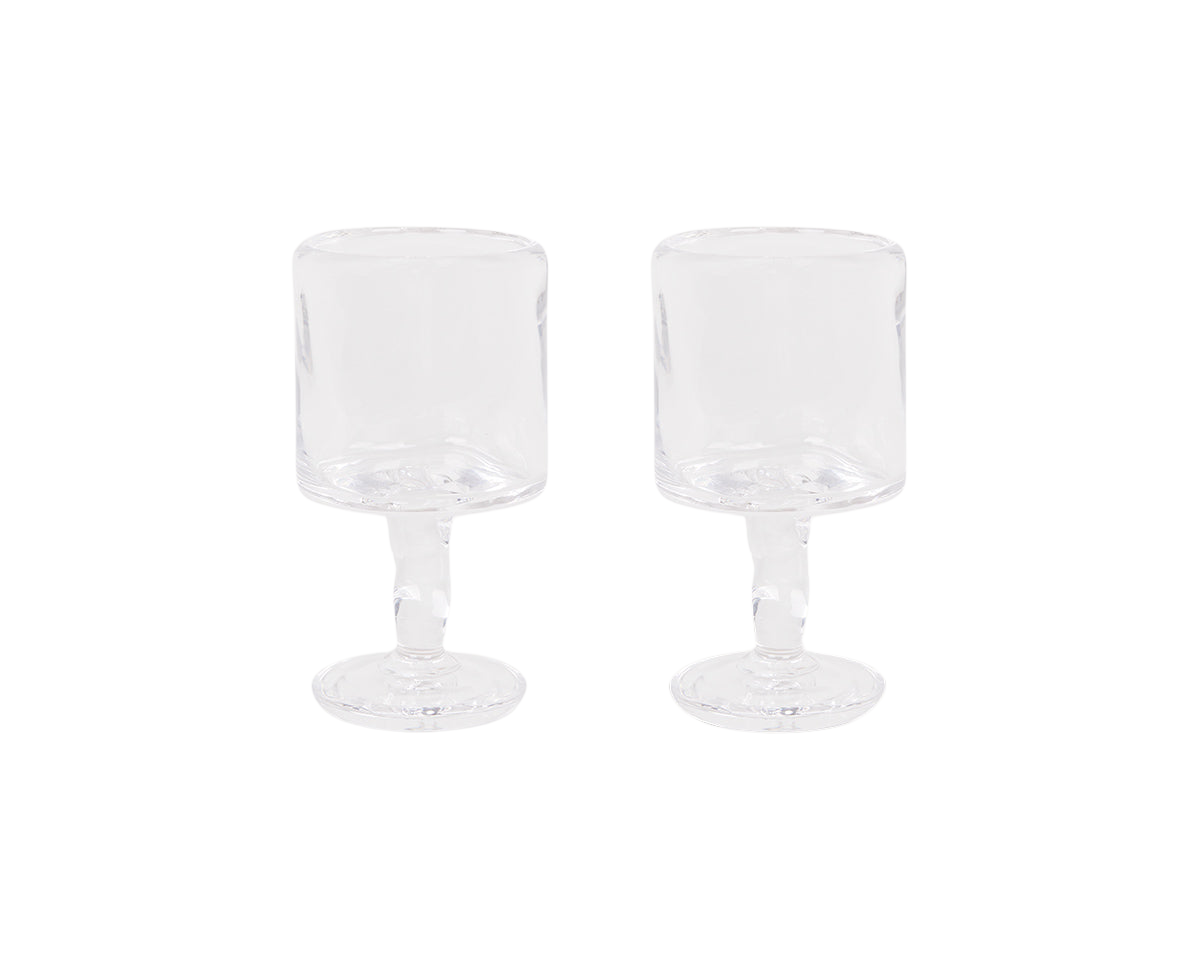 0405 Stem Glass Set of Two | Clear | Medium