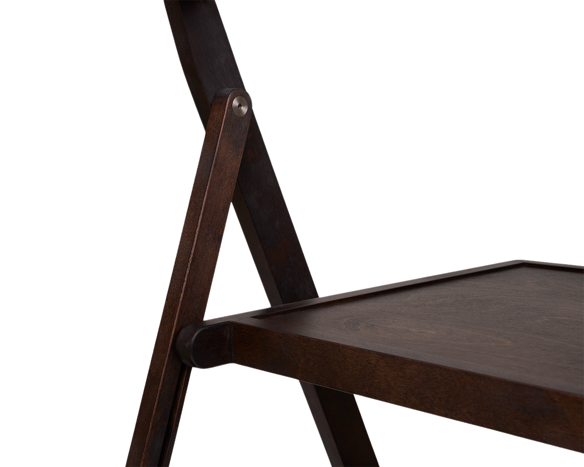 Folding Flat Chair | Dark Brown Birch