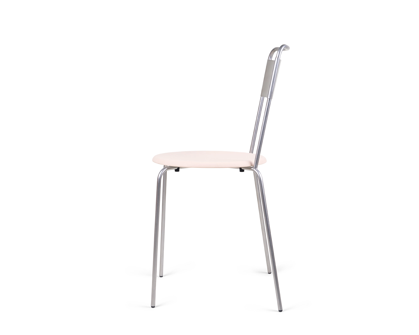 Petit Rond Chair | Stainless Steel / Natural Leather